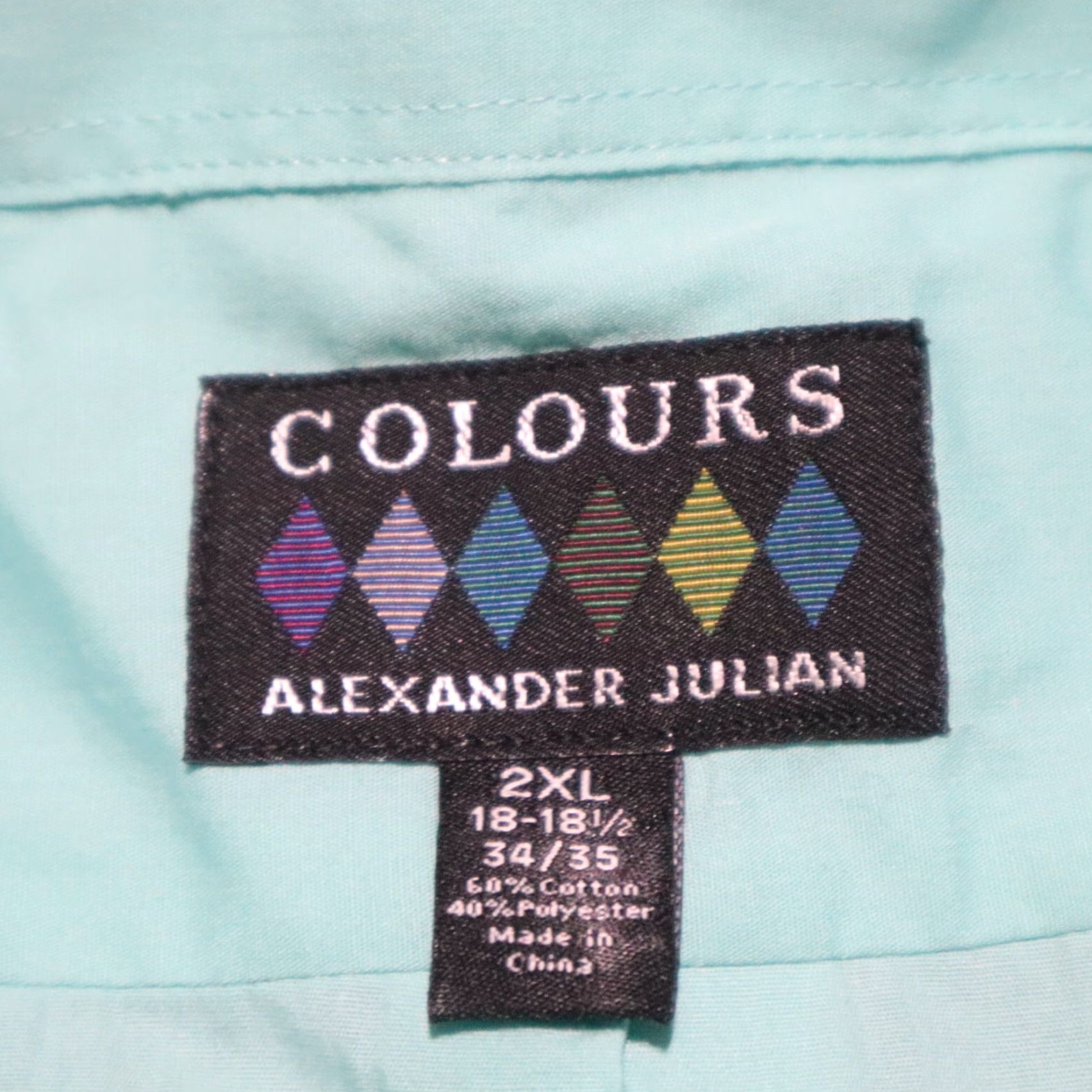 Alexander Julian Alexander Julian Colours Shirt Men 2XL Blue Button-Front Collared Long Sleeve Cotton Blend JS-18.5 34/35 Size US XXL / EU 58 / 5 - 3 Thumbnail