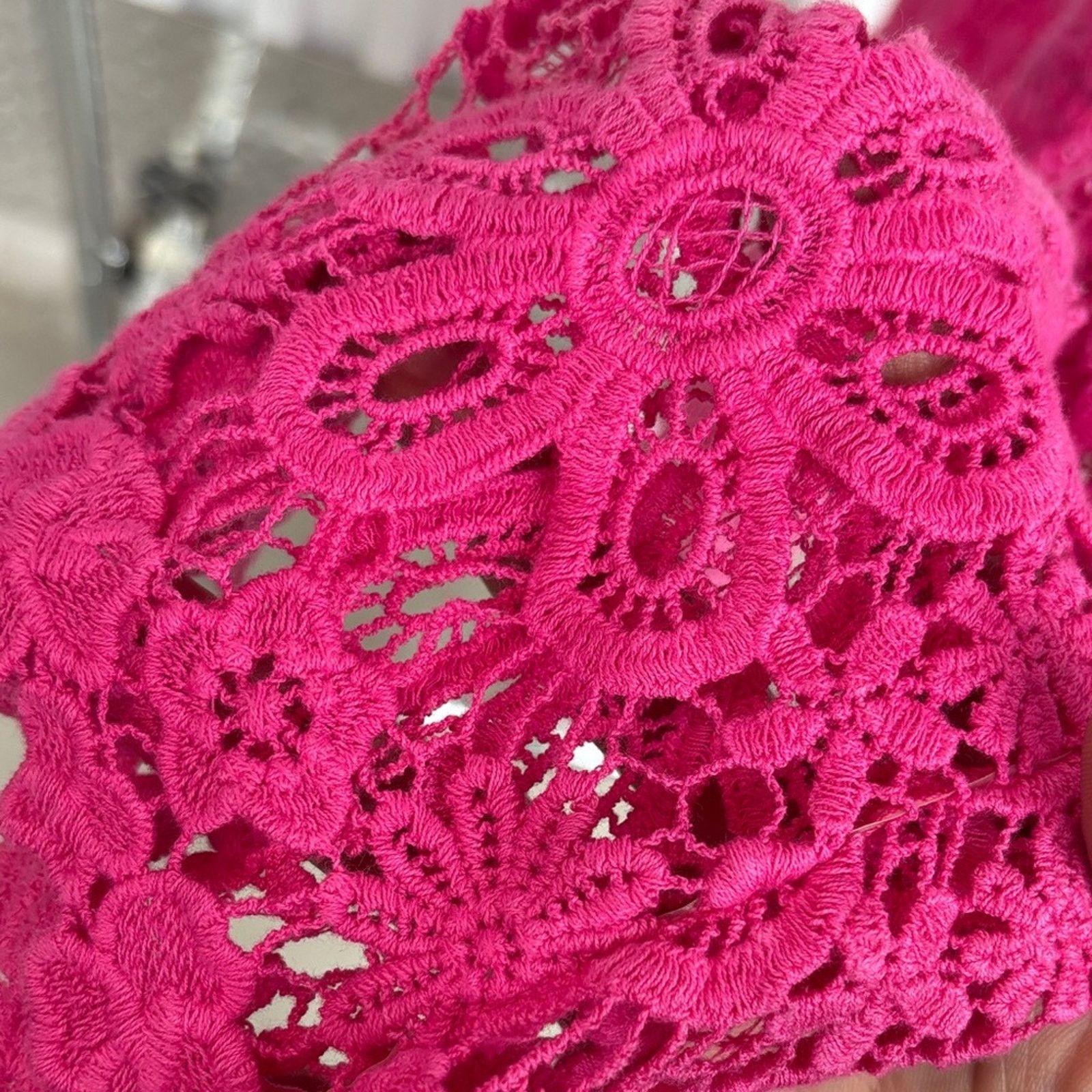 Blumarine NWT Blumarine Beachwear Pink Lace Floral Cardigan L Size L / US 10 / IT 46 - 9 Thumbnail