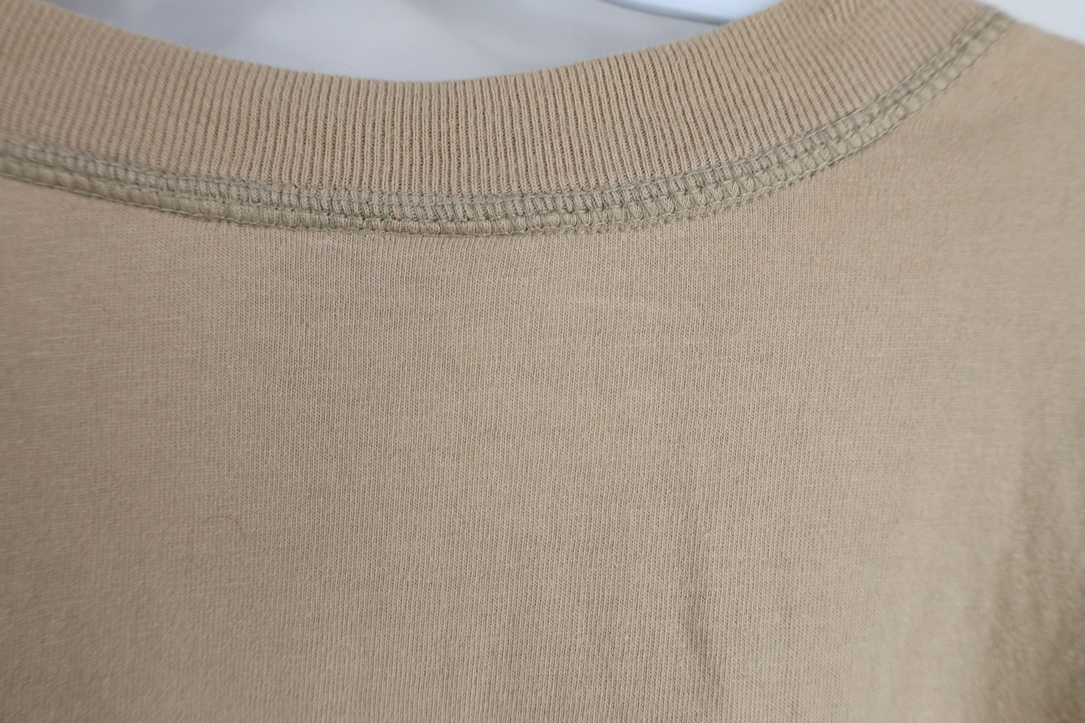 Vintage Vintage 90s Streetwear Baggy Henley T-Shirt Beige Khaki Size US L / EU 52-54 / 3 - 10 Thumbnail