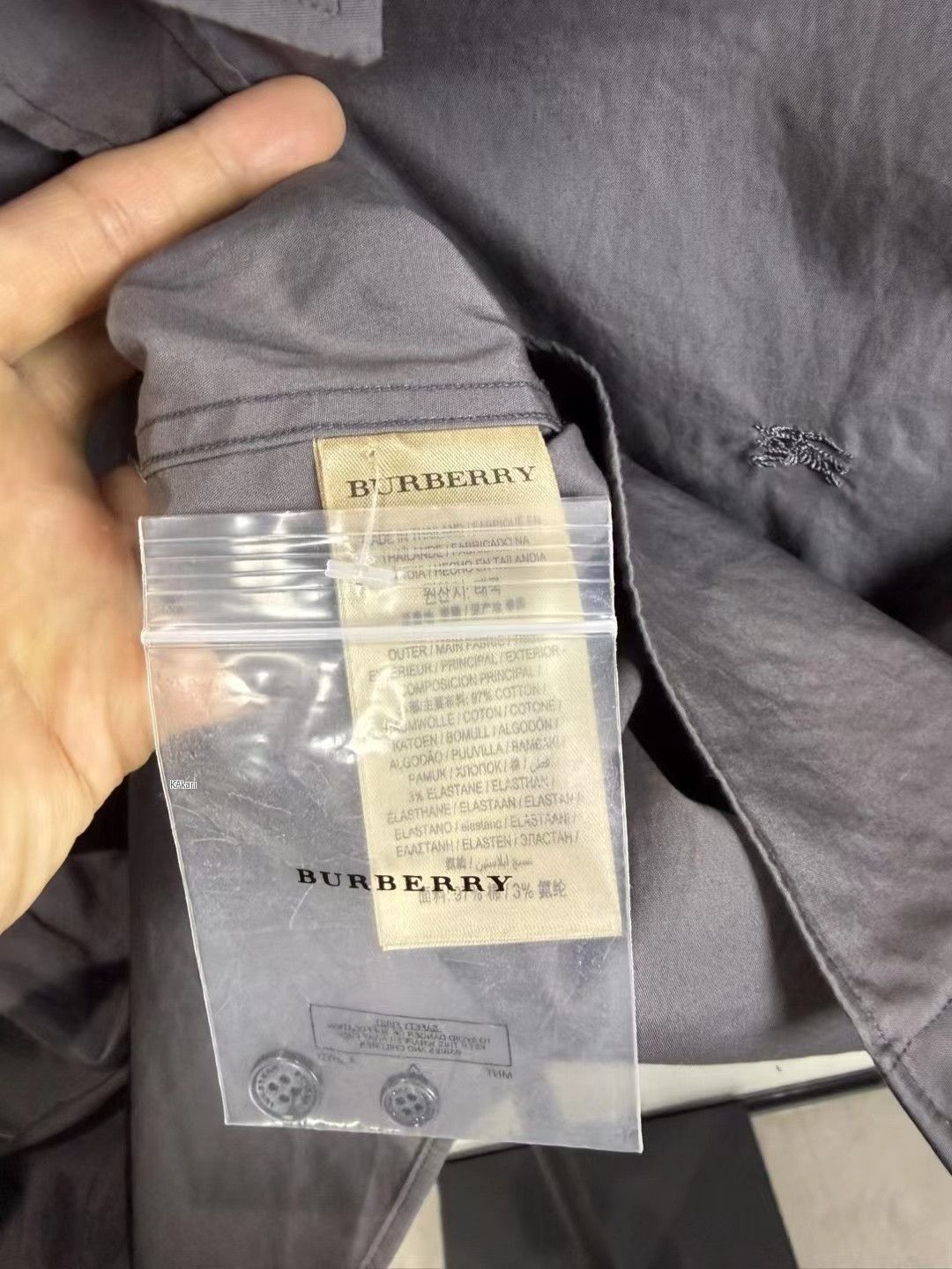 Burberry Burberry Gray Knight Horse Embroidery Shirt Size US M / EU 48-50 / 2 - 4 Thumbnail