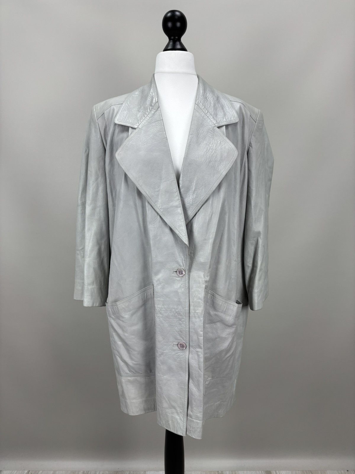 Valentino Womens vintage leather coat jacket Mario Valentino Size L/XL Size L / US 10 / IT 46 - 1 Thumbnail