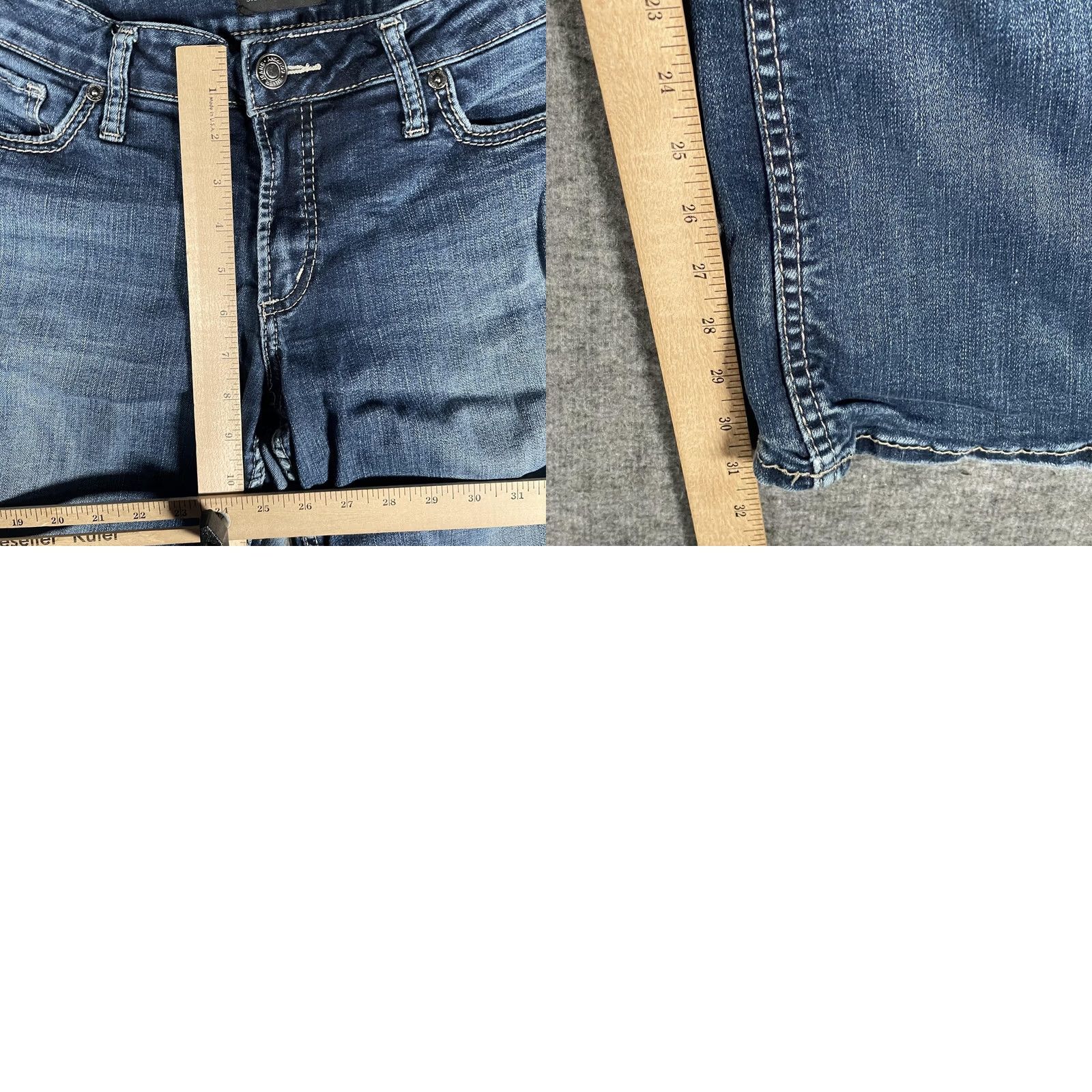 Silver Jeans Co. Silver Jeans Suki Womens 38x33 Slim Bootcut Denim Stretch Embroidered Boot Jeans Size 26" / US 2 / IT 38 - 8 Thumbnail