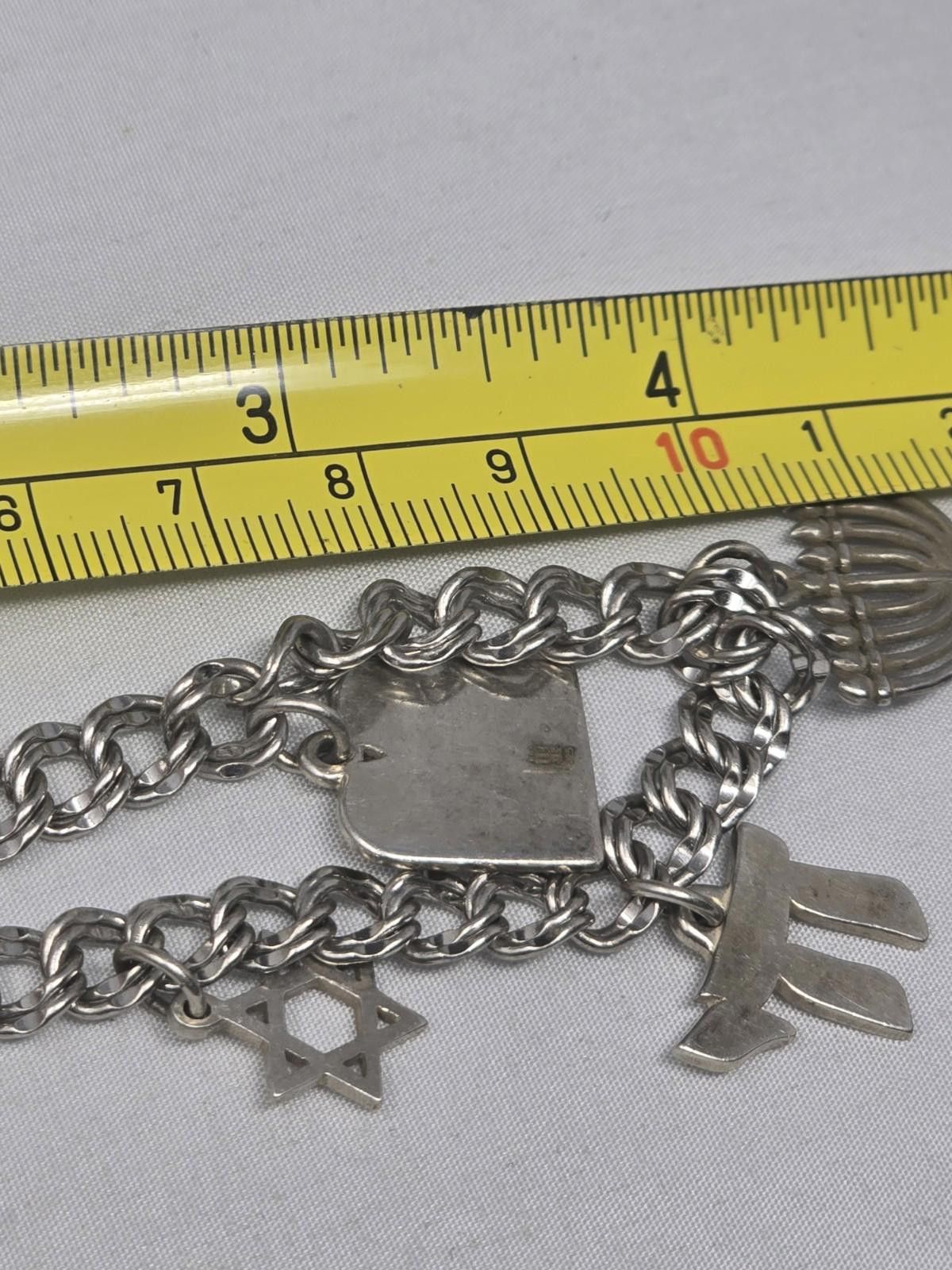 Other Vtg James Avery 925 Jewish Charm Bracelet Rare Retired Charm Size ONE SIZE - 2 Thumbnail