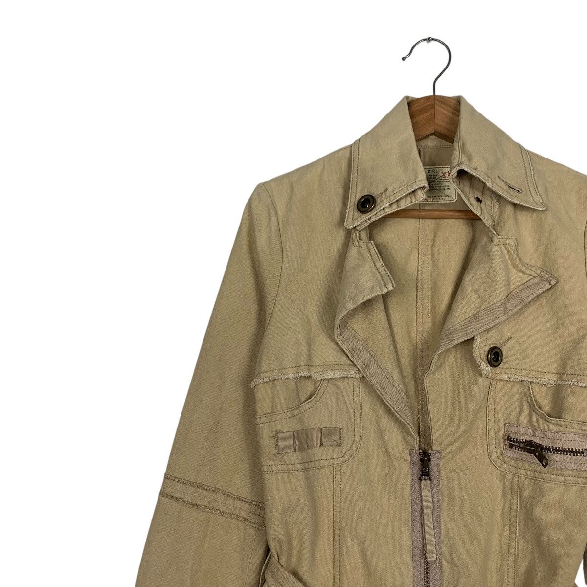 Japanese Brand MATERIAL GIRL Bondage Overcoat Jacket #2031-C88 Size XXS / US 00 / IT 34 - 6 Thumbnail