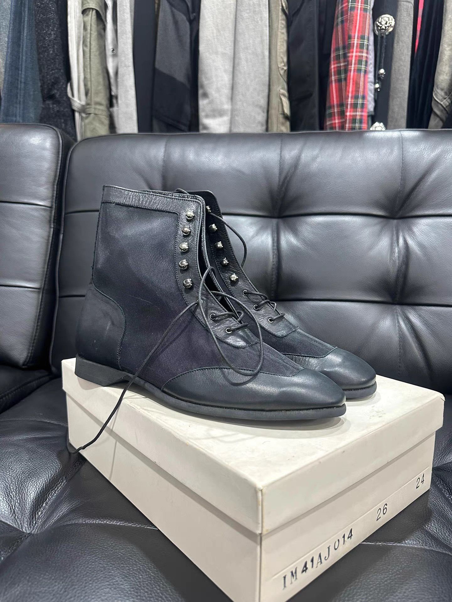 Issey Miyake Issey Miyake Leather Mesh Boots K20 Size US 8 / IT 38 - 5 Thumbnail