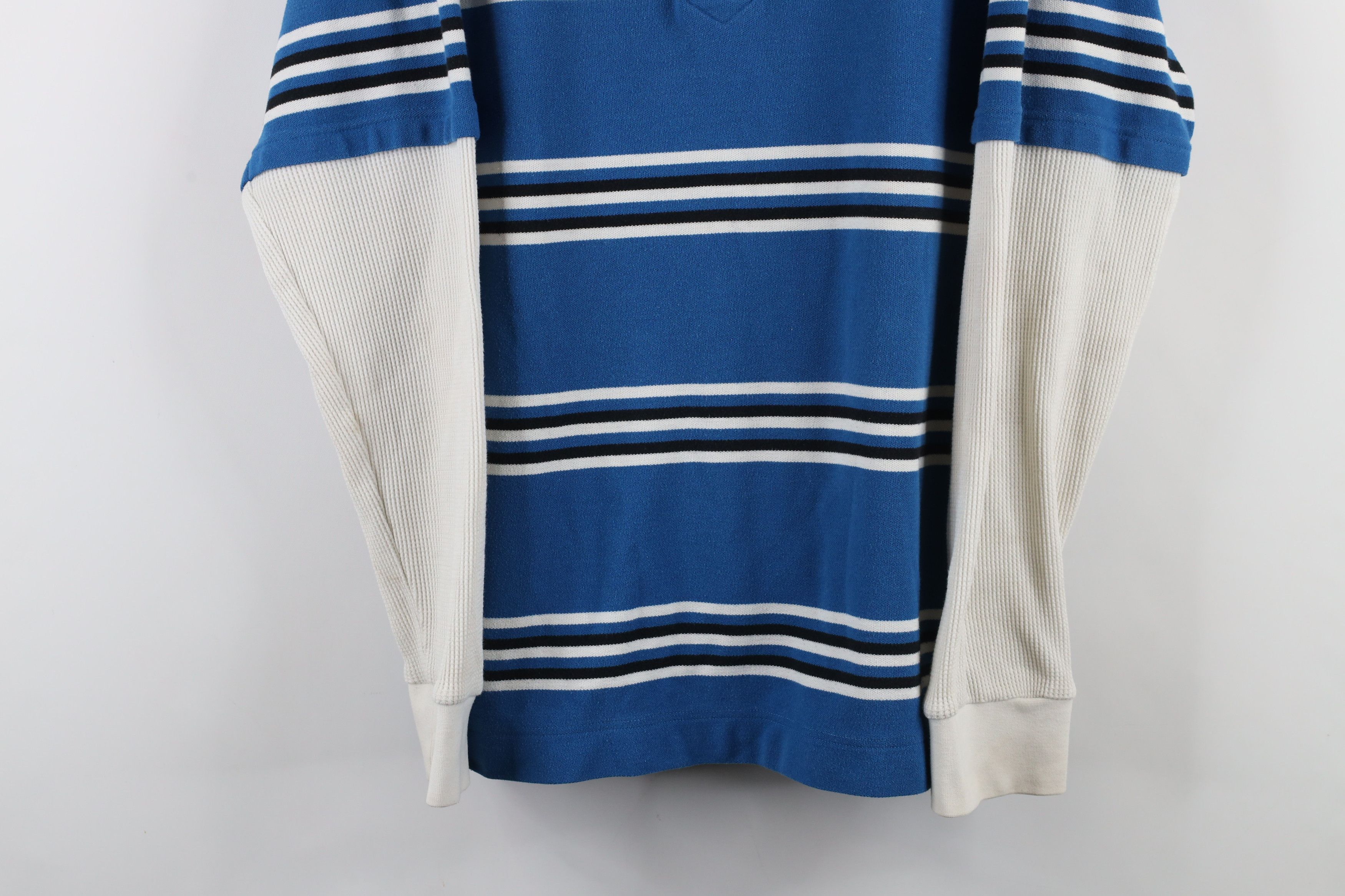 Karl Kani × Vintage Vintage 90s Karl Kani Layered Thermal Long Sleeve Polo Shirt Size US XL / EU 56 / 4 - 3 Thumbnail