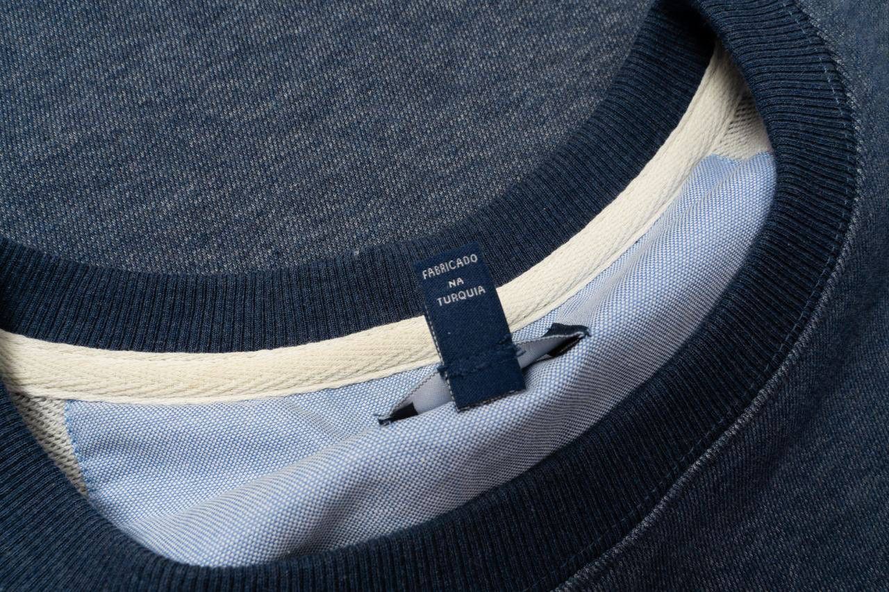 Gant 🔵 GANT Logo Blue Cotton Classic Crew Neck Sweatshirt Size US M / EU 48-50 / 2 - 14 Thumbnail