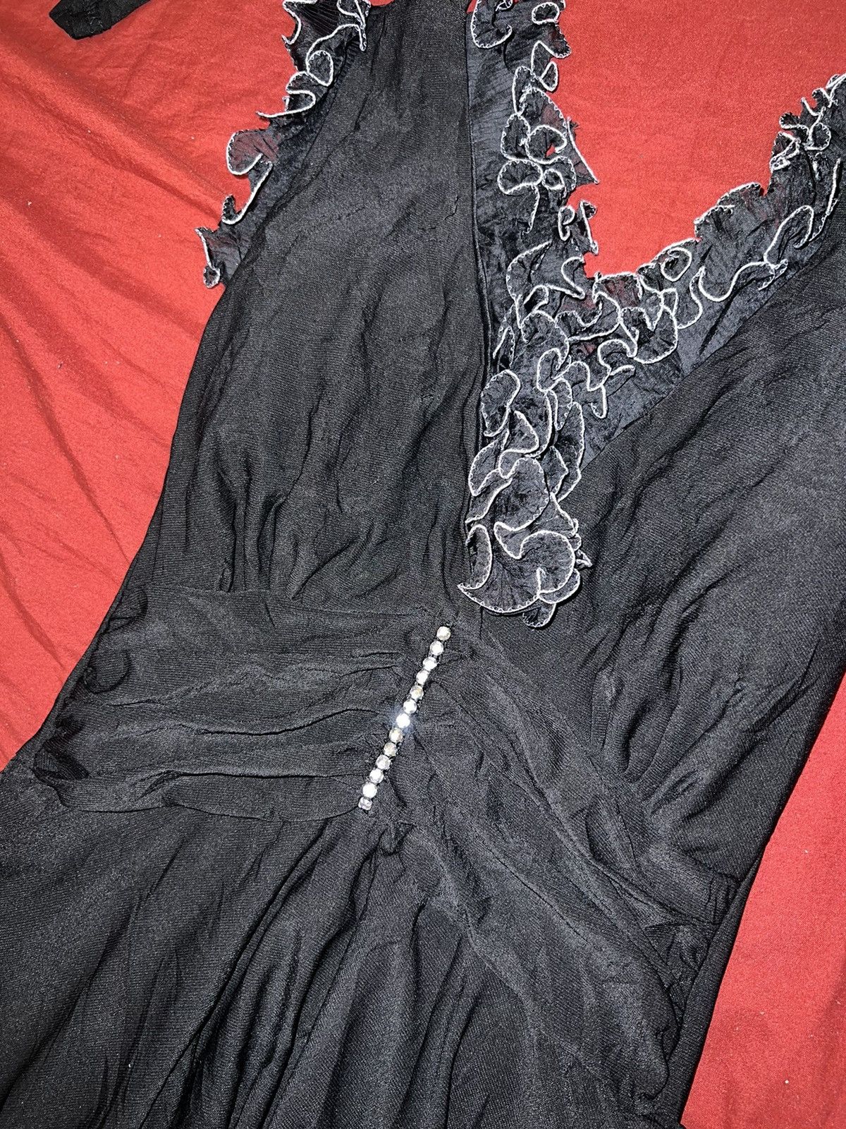 Japanese Brand Halter neck vampire long dress ❤️‍🔥🧛🏻‍♀️ Size S / US 4 / IT 40 - 4 Thumbnail