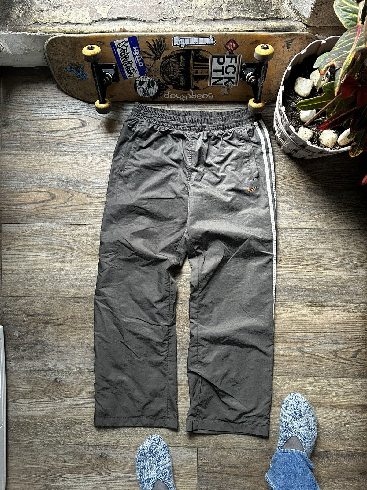 Nike × Vintage Vintage Nike Parashute Track Pants Drill 90s Size US 32 / EU 48 - 3 Thumbnail