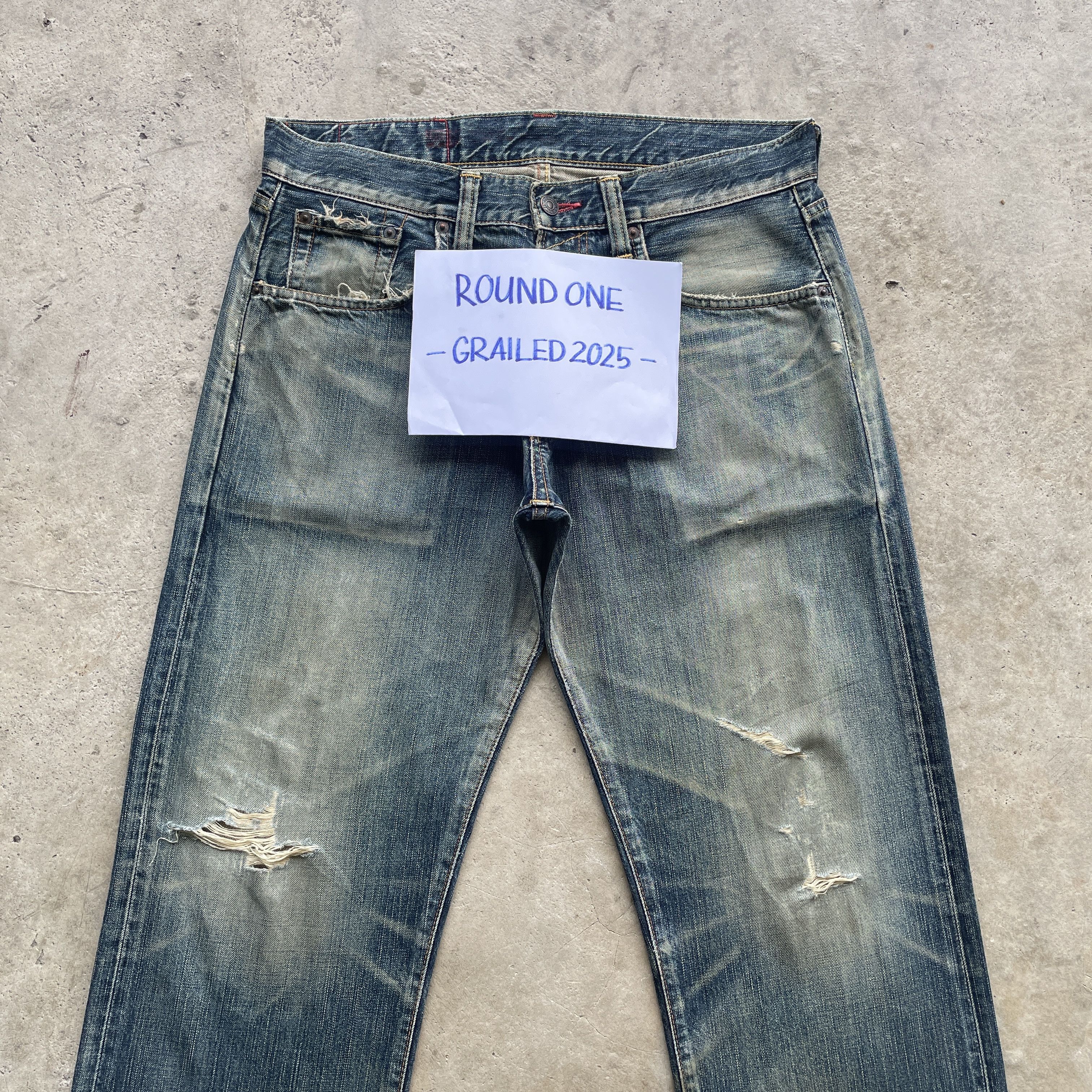 Japanese Brand W34 VINTAGE EDWIN 504 MUDWASH FADED DISTRESSED JEANS PANTS Size US 34 / EU 50 - 3 Thumbnail