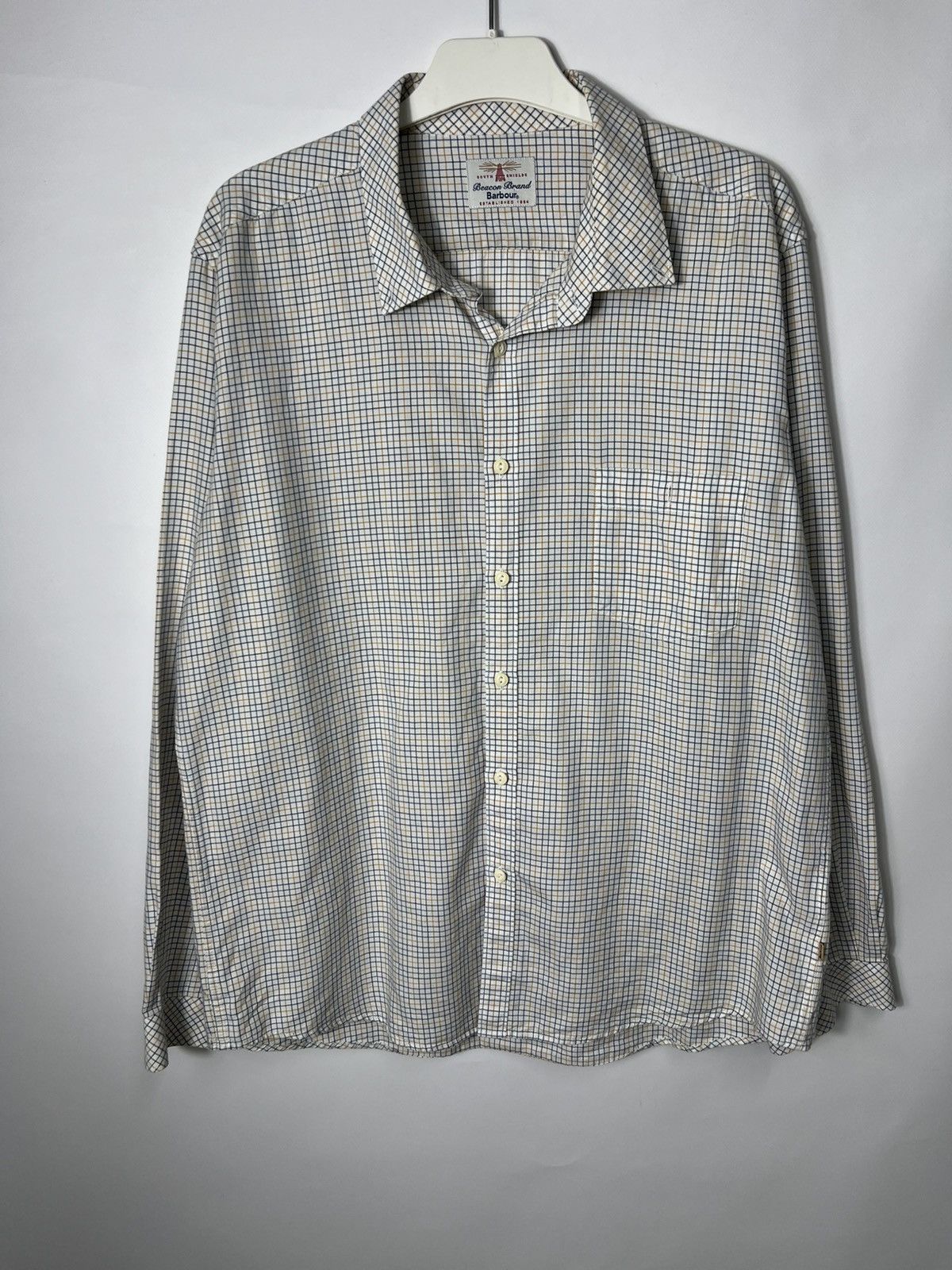 Barbour Vintage streetwear designer Barbour Plaid Button Up Shirt Size US XL / EU 56 / 4 - 1 Thumbnail
