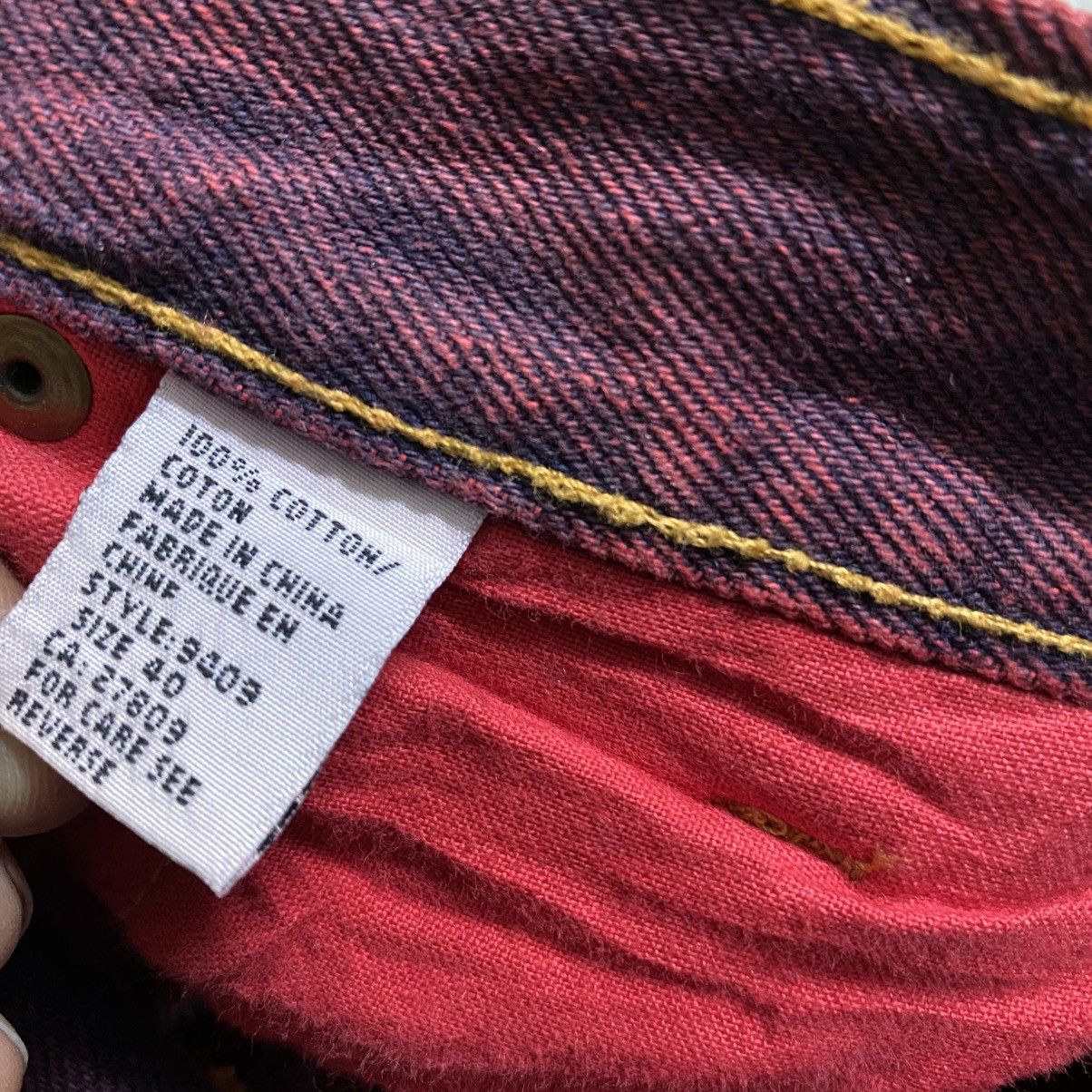 Vintage Vintage SWEET HEART Red Blood Fabulous Denim Baggy Pants Size US 38 / EU 54 - 22 Thumbnail