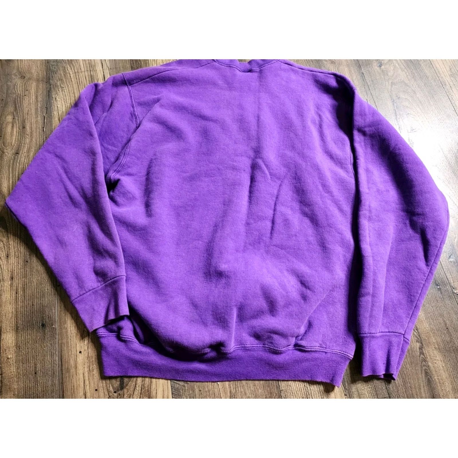 Fruit Of The Loom Vintage Fruit of the Loom Sweatshirt Mens XL New Orleans Mardi Gras Embroidered Distress Purple Crew Neck Pullover City Holiday Retro USA Size US XL / EU 56 / 4 - 5 Thumbnail
