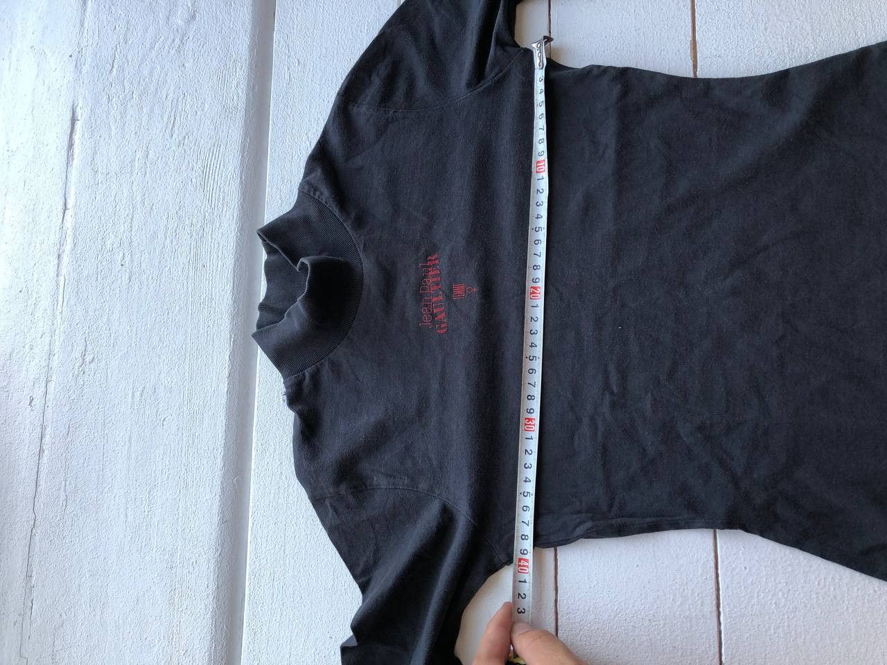 Jean Paul Gaultier 90s Jean Paul Gaultier Centre Logo Cotton Black Long Sleeve Size M / US 6-8 / IT 42-44 - 8 Thumbnail