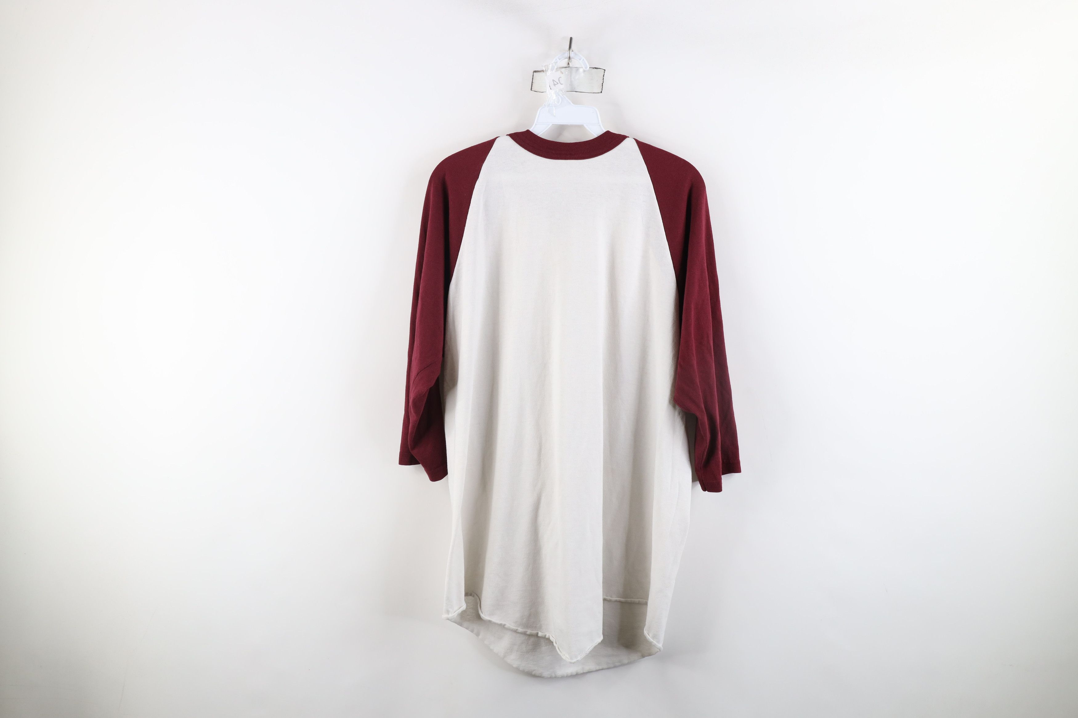 Vintage Vintage 90s University Baseball Raglan T-Shirt Distressed Size US L / EU 52-54 / 3 - 11 Thumbnail