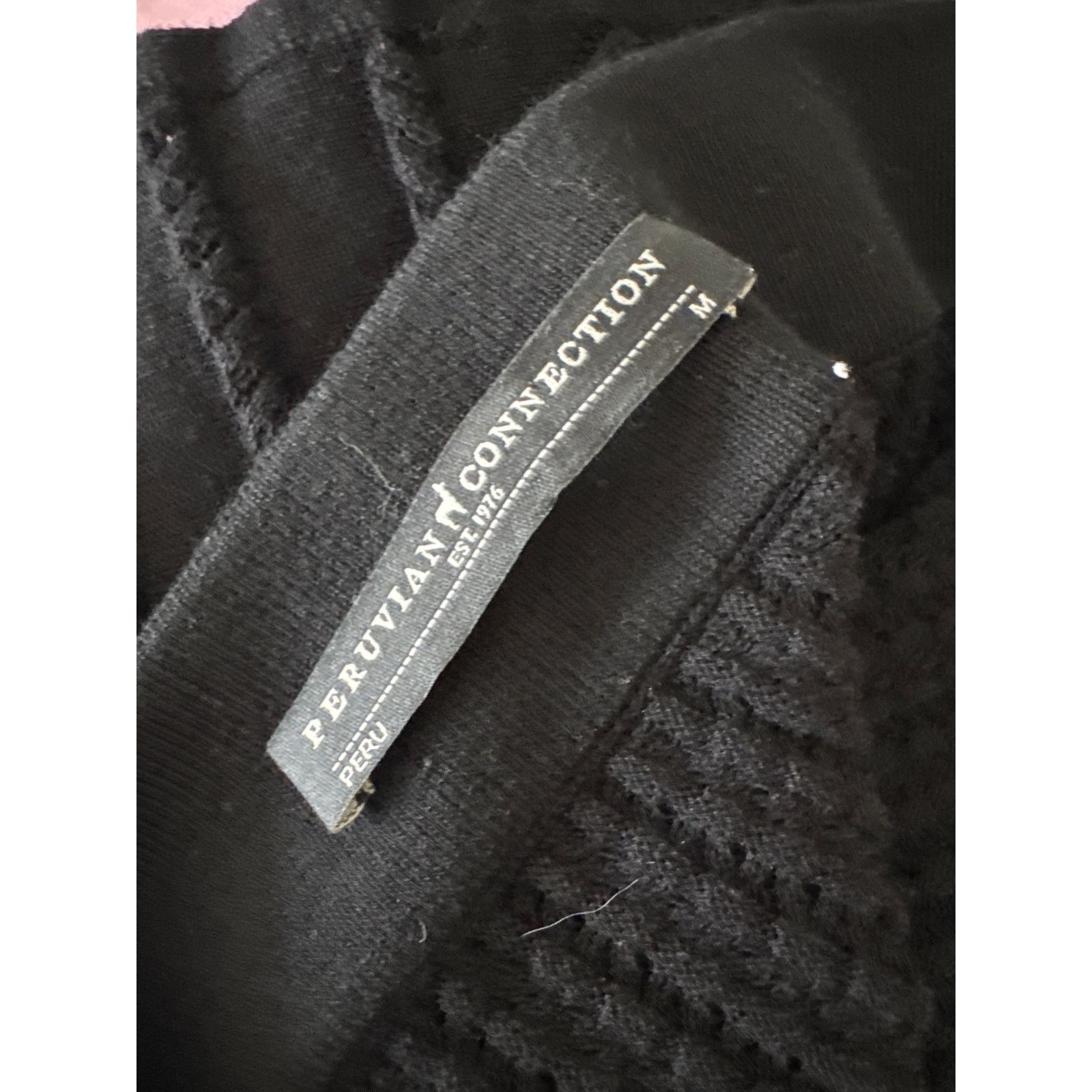 Other PERUVIAN CONNECTION Knit A-line Flutter Midi Skirt Black Size 28" / US 6 / IT 42 - 5 Thumbnail