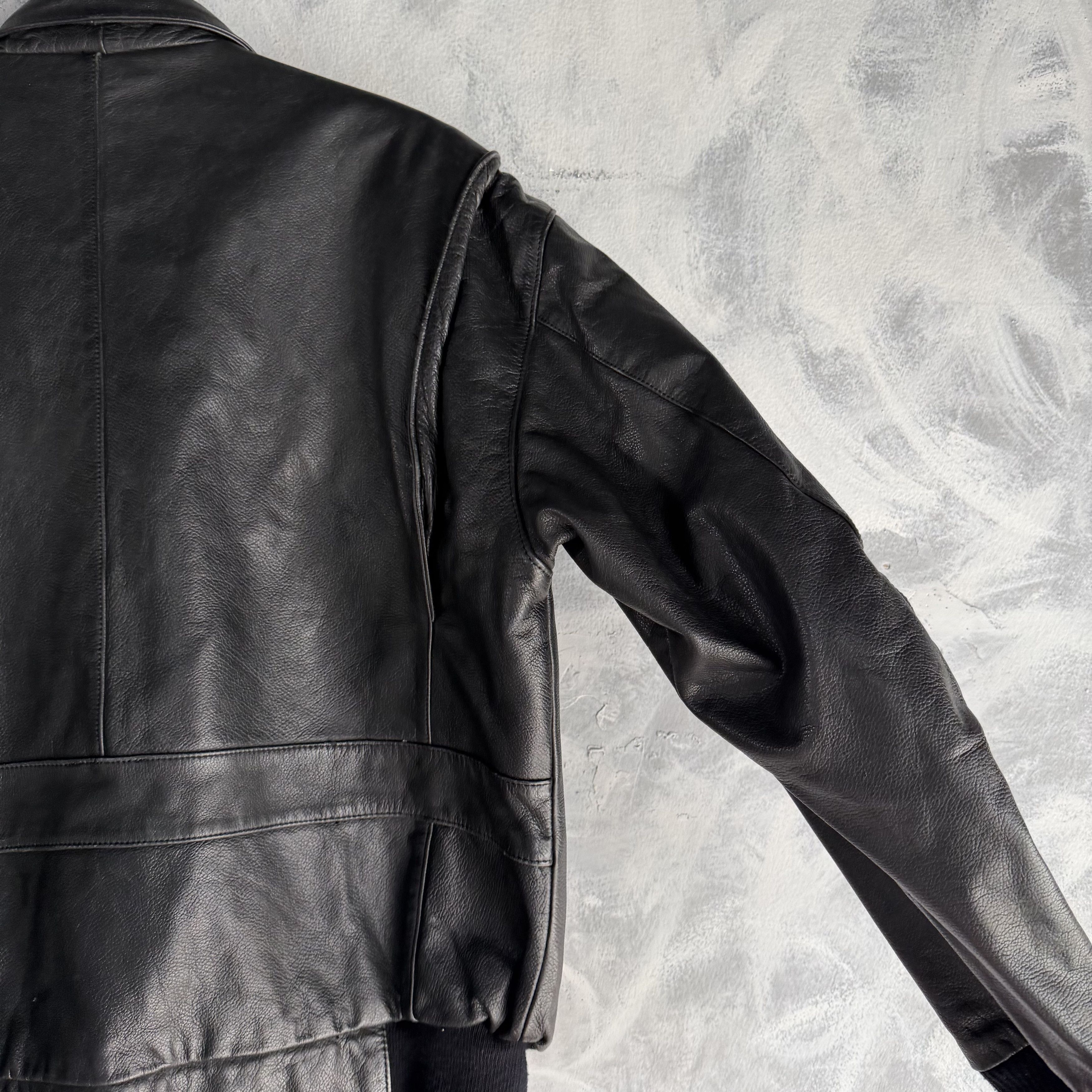 Harley Davidson Vtg Leather Jacket Harley Davidson Mens Motorcycle Bomber A2 Size US L / EU 52-54 / 3 - 8 Thumbnail