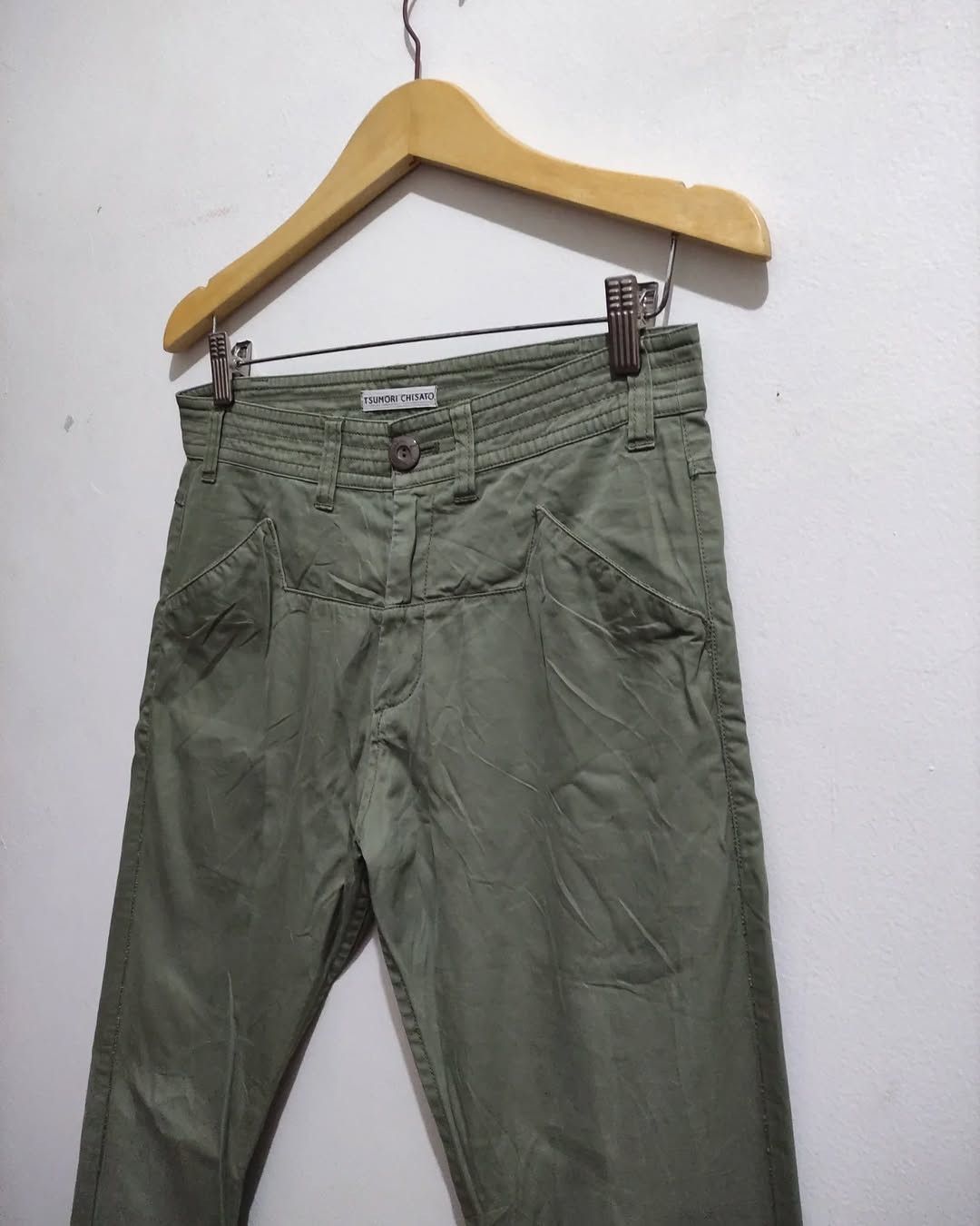 Issey Miyake Tsumori Chisato Green Utility Pants Curved Pockets Pants Size 30" / US 8 / IT 44 - 9 Thumbnail