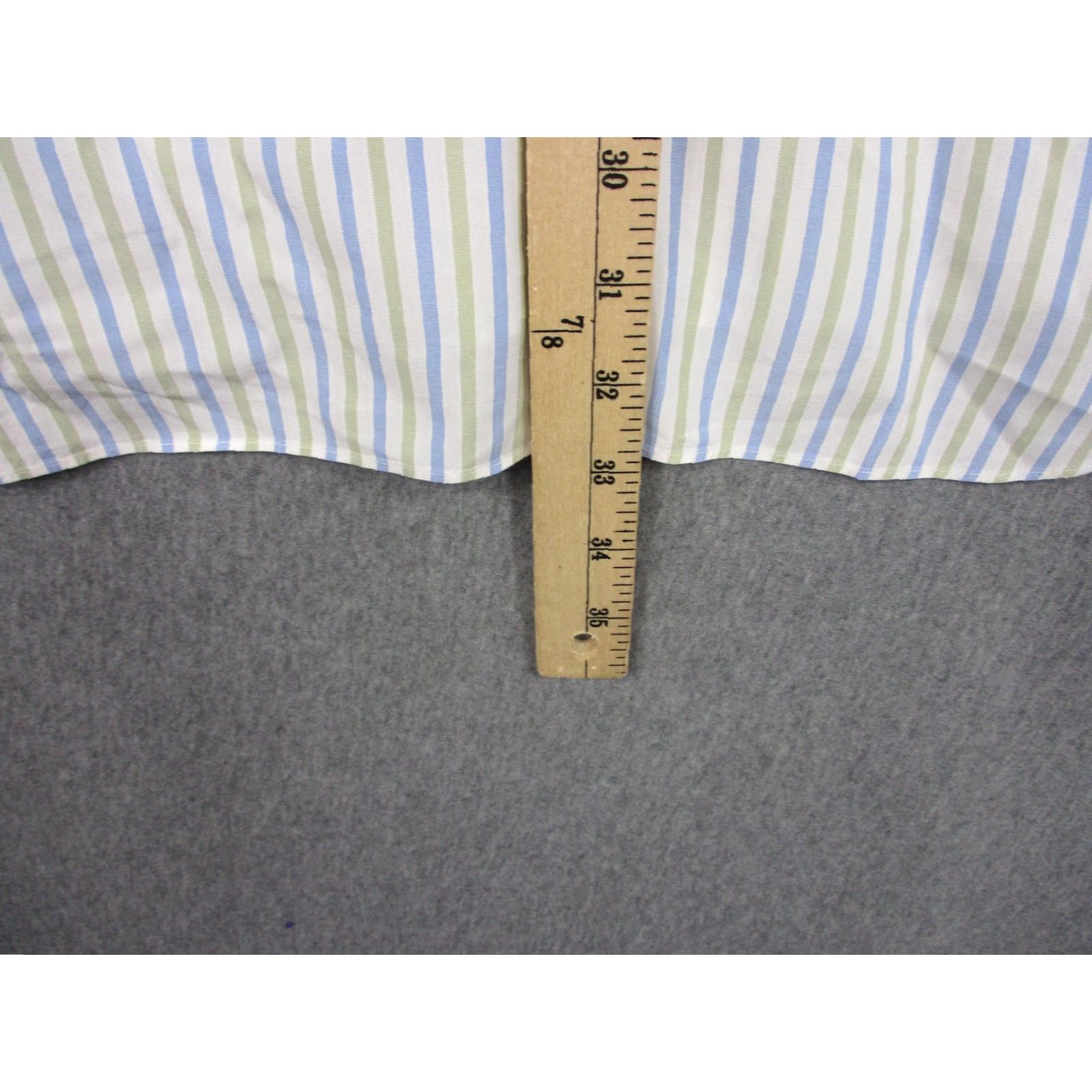 Brioni Brioni Shirt Mens 17 Multicolor Green Blue Stripe Button-Down Dress Long Sleeve Italy Size 46R - 6 Thumbnail