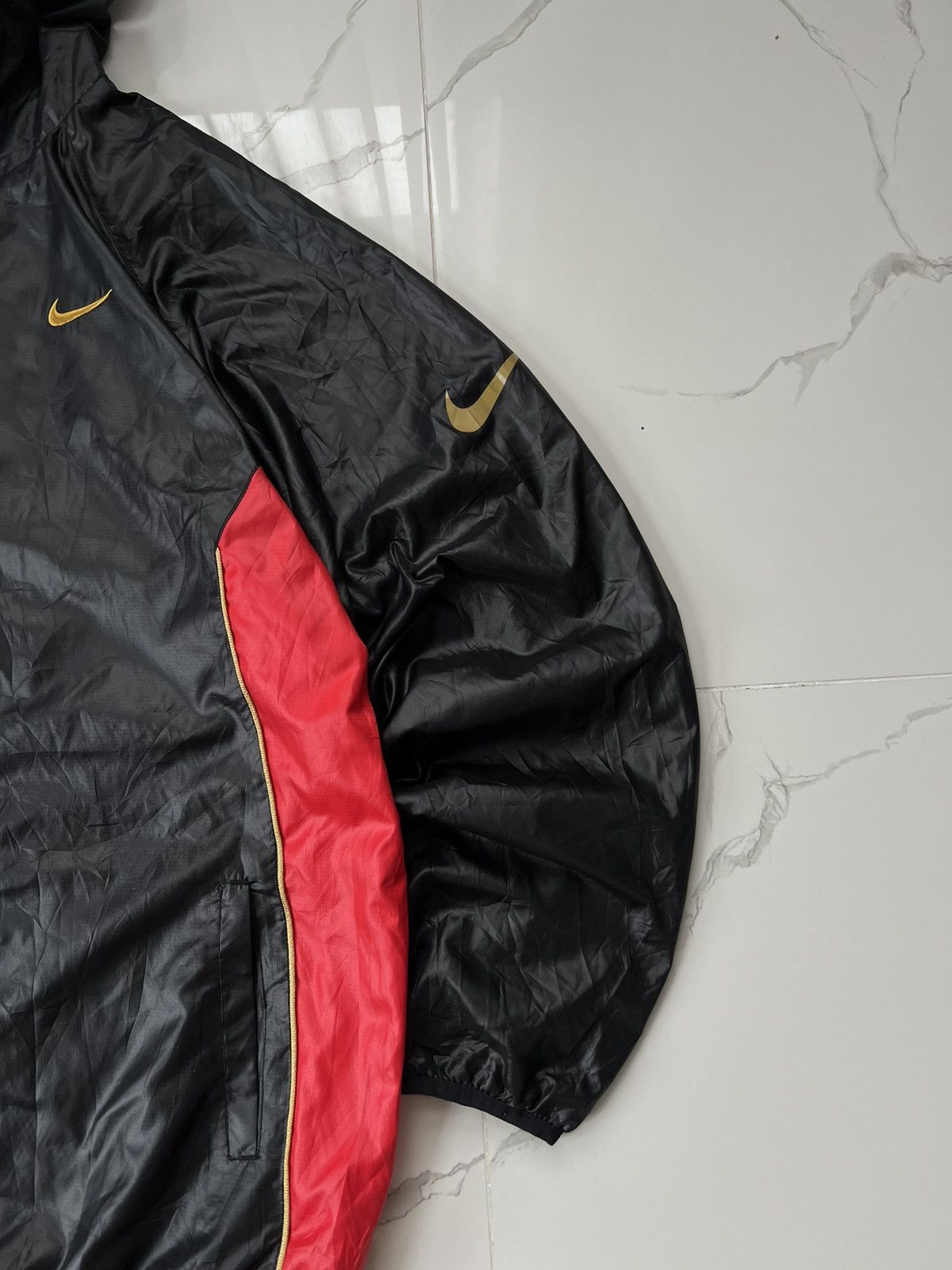 Nike × Vintage 90’s NIKE MULTISWOOSH LOGO Y2K RARE TRACK JACKET GORPCORE Size US L / EU 52-54 / 3 - 2 Thumbnail