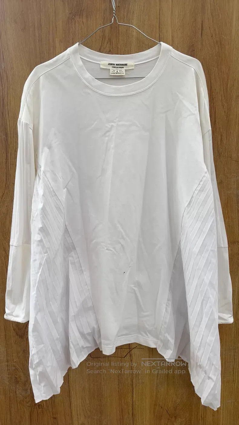 Junya Watanabe Junya Watanabe White Patchwork Long Sleeve Top Size S / US 4 / IT 40 - 1 Thumbnail