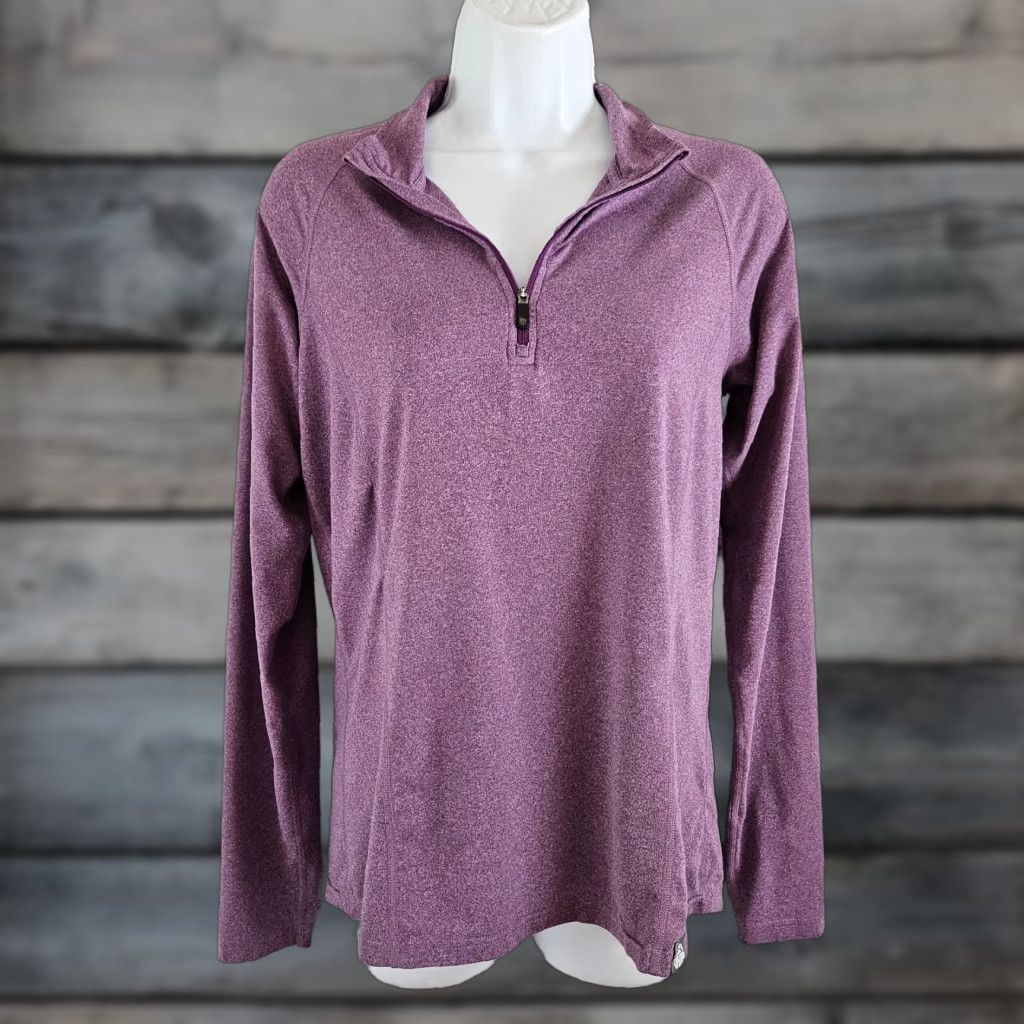 Vintage REI Co Op Womens 1/4 Zip Pullover Purple Long Sleeve M Medium Casual Activewear Women Size M / US 6-8 / IT 42-44 - 1 Thumbnail