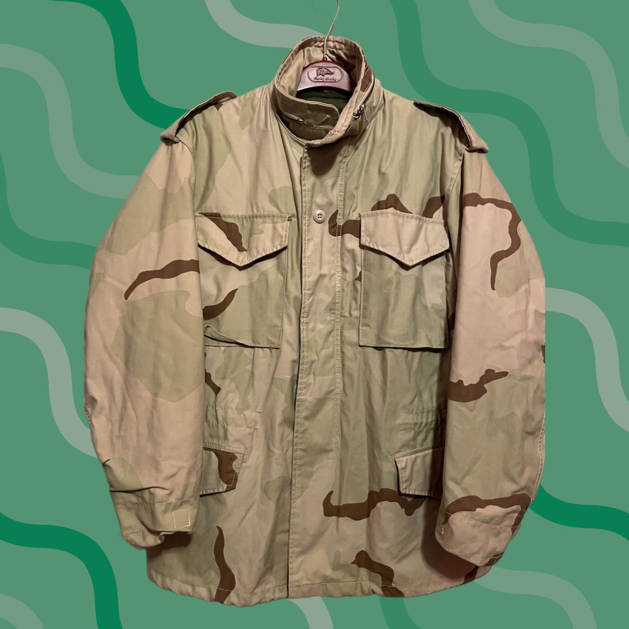 Vintage VINTAGE USGI US ARMY Surplus M65 Field Jacket Desert Storm War Era Camo Coat Small Size US S / EU 44-46 / 1 - 1 Thumbnail