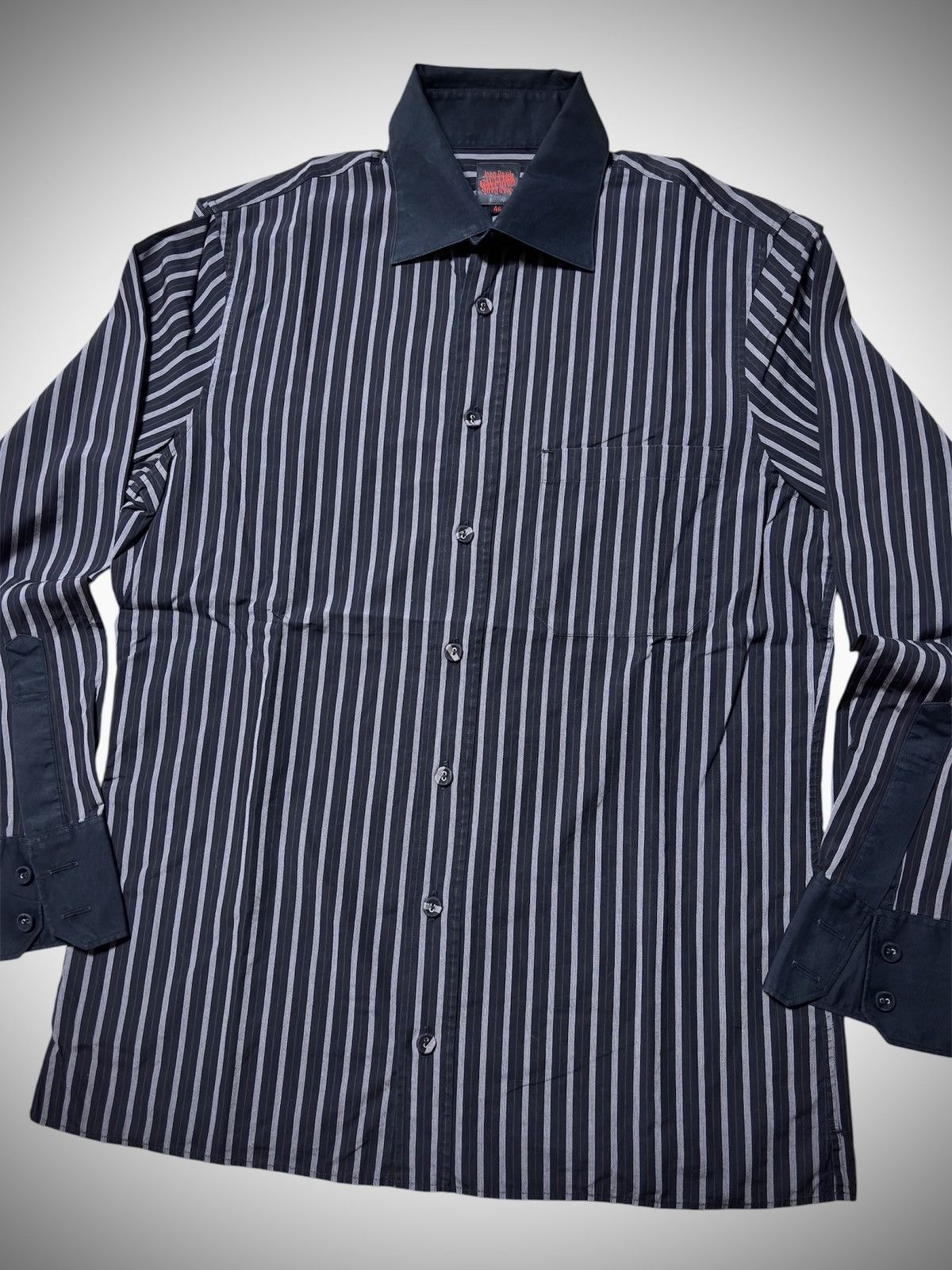 Jean Paul Gaultier Jean Paul Gaultier - Cotton Striped Long Sleeve Shirt Size US S / EU 44-46 / 1 - 2 Thumbnail