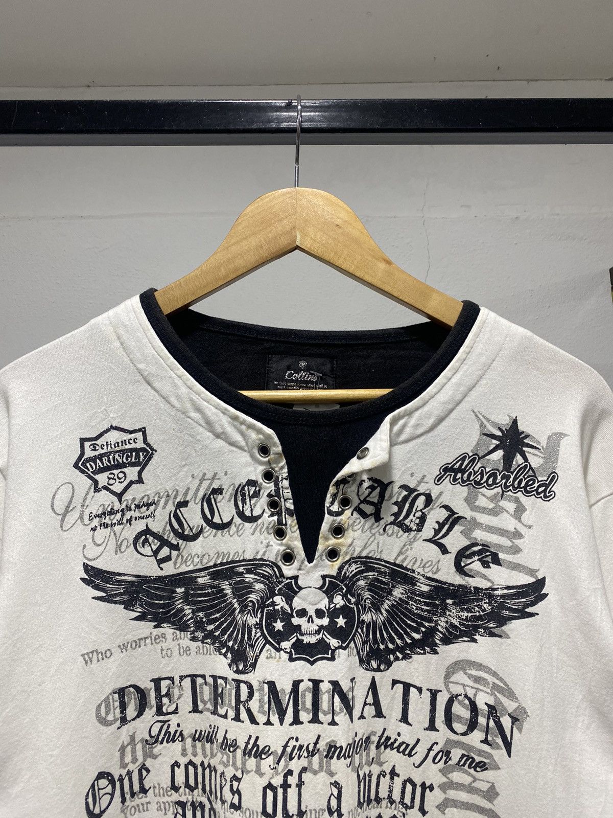 Hysteric Glamour Collins Skull Poem Ls shirt Punk Grunge Lgb Size US M / EU 48-50 / 2 - 5 Thumbnail