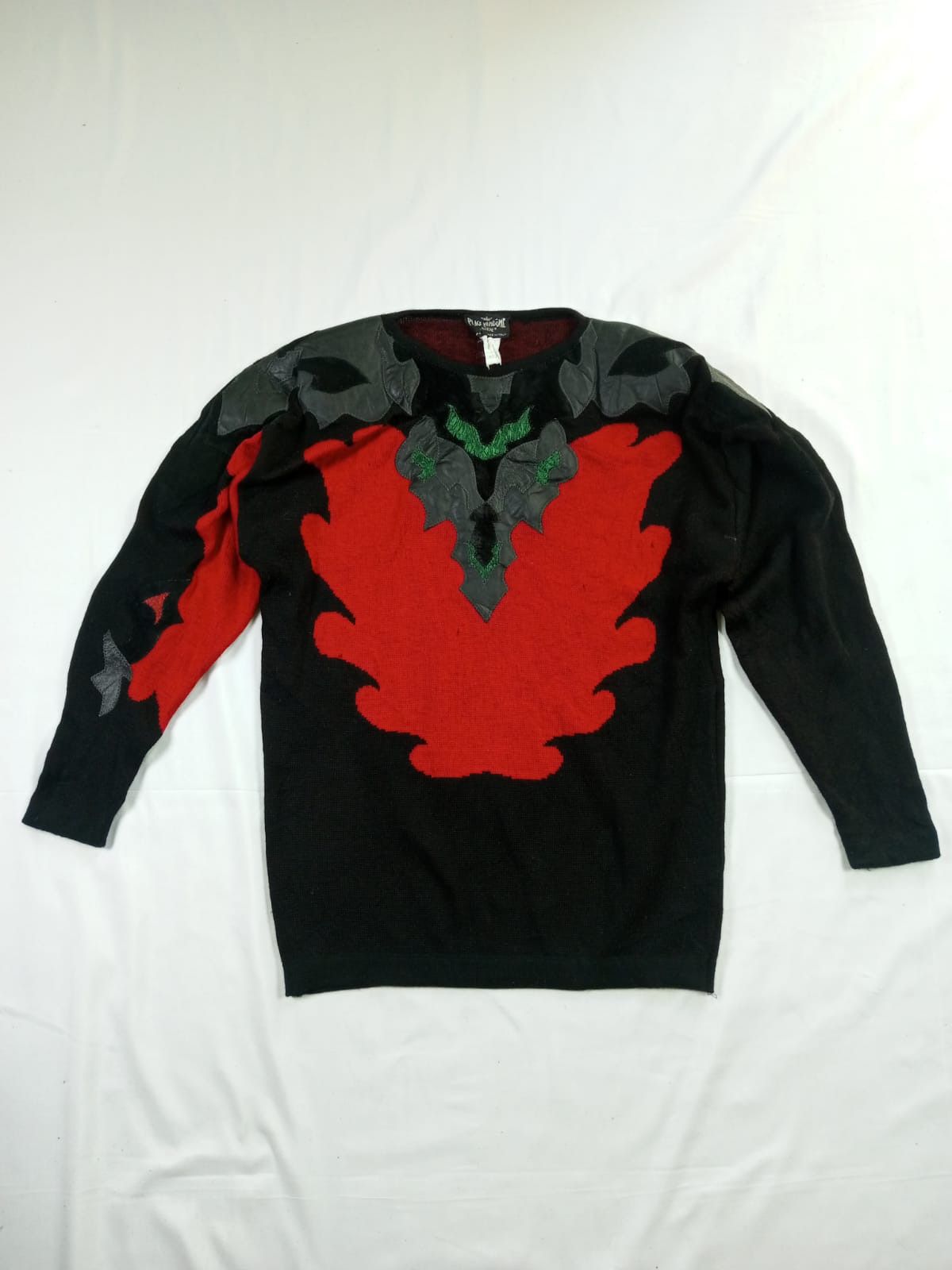 Japanese Brand Crazy Vintage Place Vendome leather Knit Crewneck Sweater Size M / US 6-8 / IT 42-44 - 16 Thumbnail