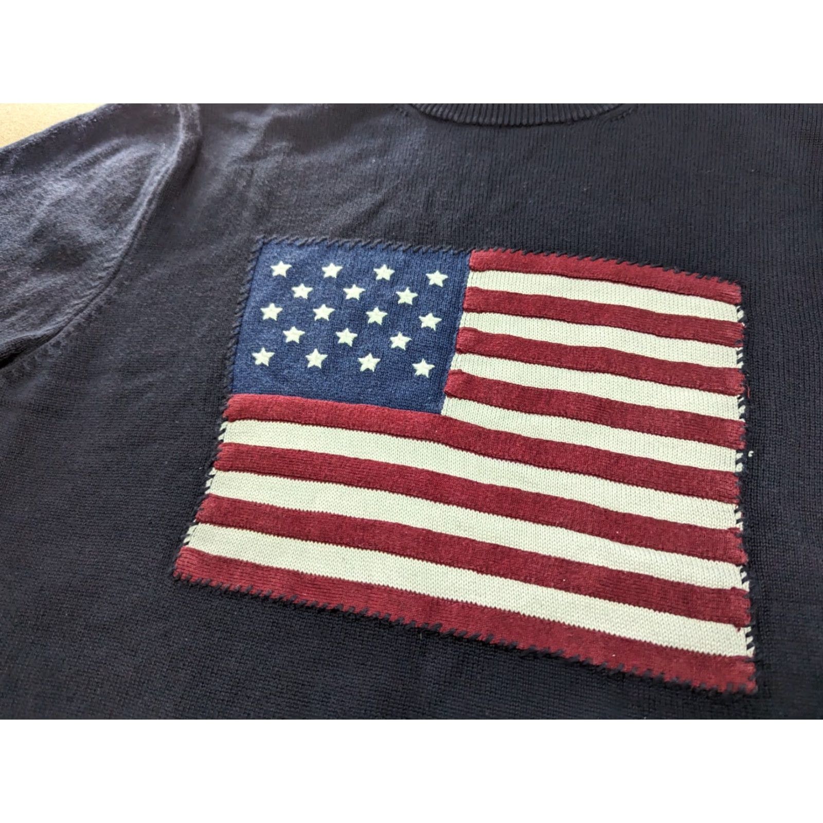 Gant GANT Pullover Mens Size L Blue USA Flag Knit Jumper Top Sweater Large Size US L / EU 52-54 / 3 - 2 Thumbnail