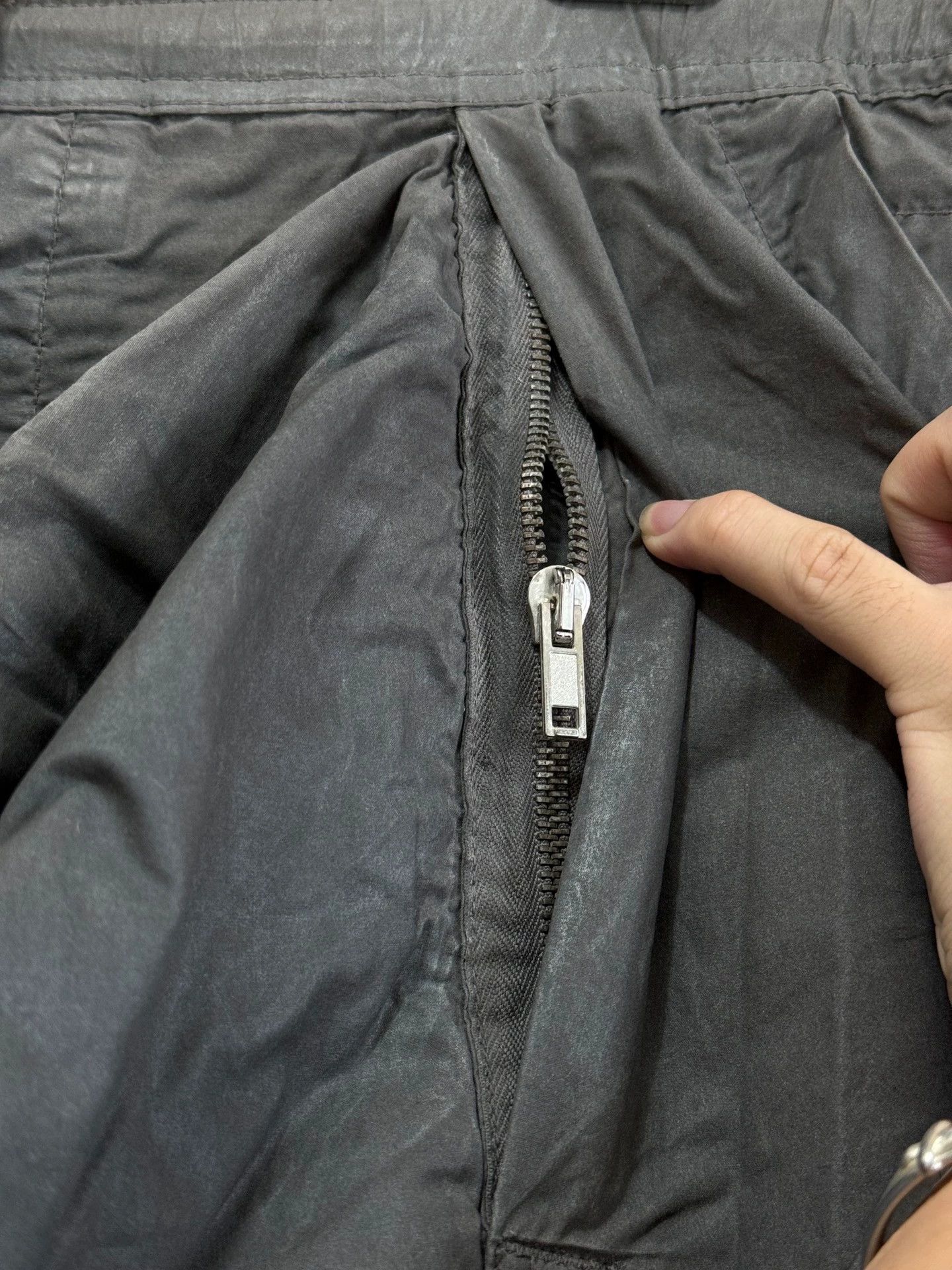 Rick Owens Rick Owens 15ss Waxed Diagonal Zip Drop Crotch Pants M Size US 32 / EU 48 - 6 Thumbnail