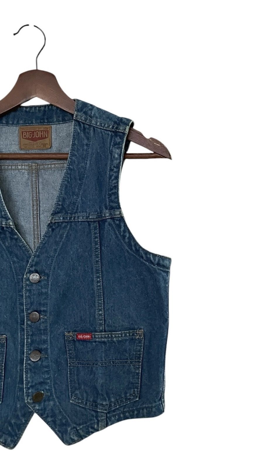 Big John × Vintage Vintage Brand Big John Denim Vest 1990s Size US M / EU 48-50 / 2 - 4 Thumbnail