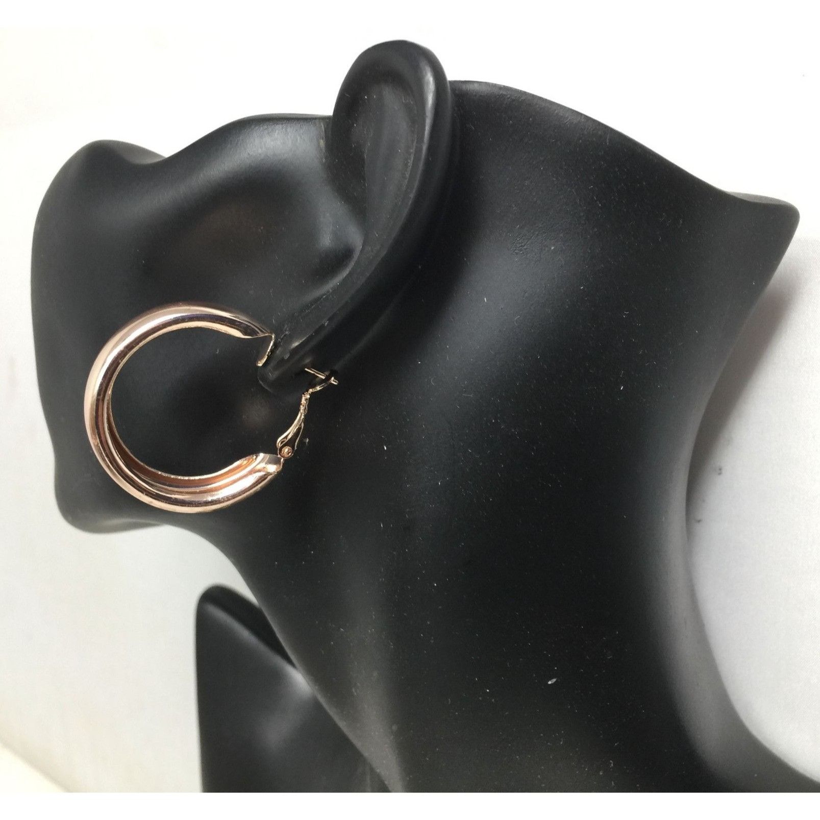 Other Women's Rose Gold Thick Hoop Earrings Size ONE SIZE - 9 Thumbnail