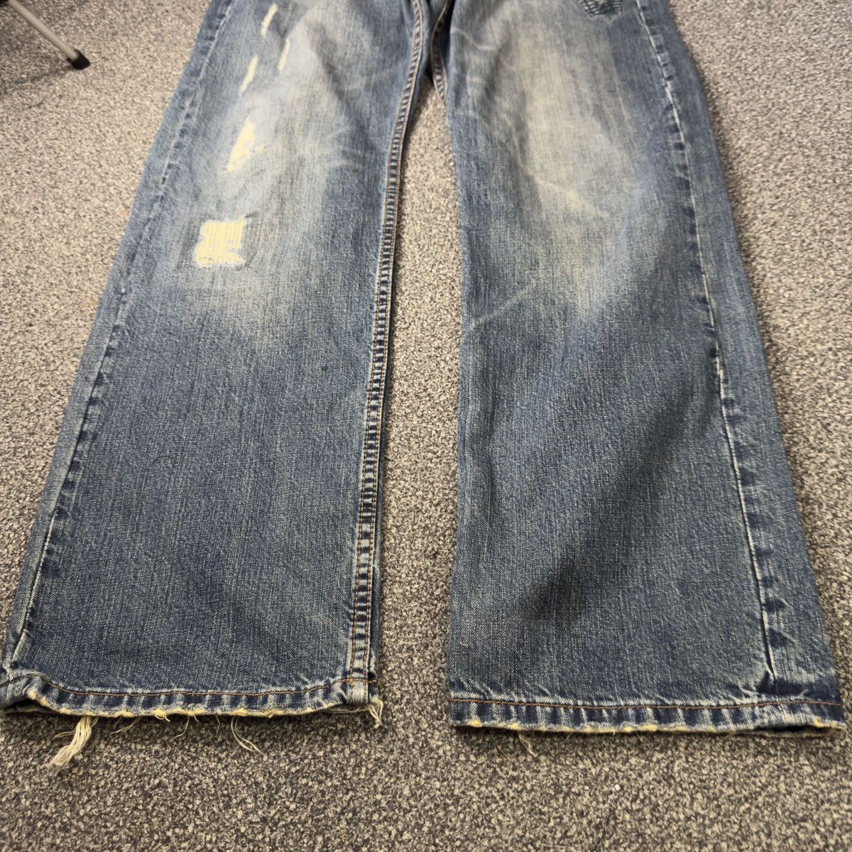 Japanese Brand 🔥🇯🇵 Archive Takeo Kikuchi Distressed Boro Sashiko Denim Size US 36 / EU 52 - 8 Thumbnail