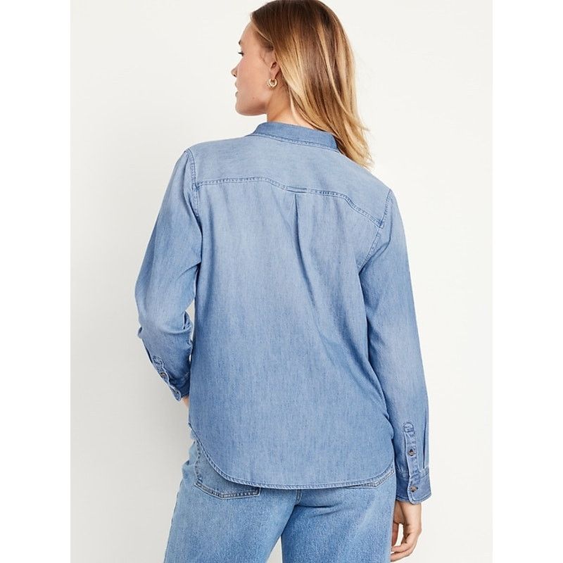 Old Navy NWT Old Navy Oversized Denim Boyfriend Shirt Med Tall Size M / US 6-8 / IT 42-44 - 4 Thumbnail