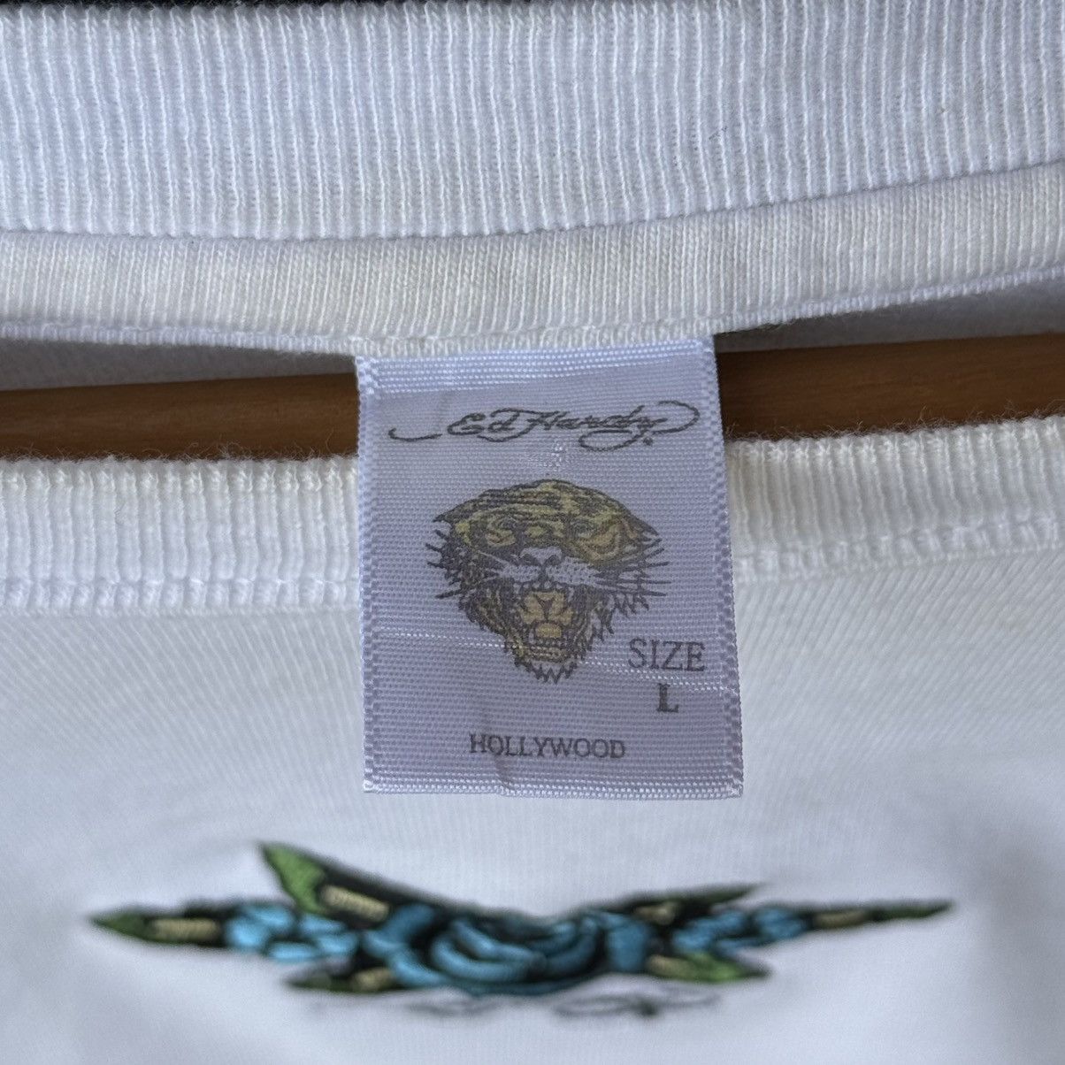 Ed Hardy Vintage Y2K Ed Hardy Graphic Black Rose Embroidery Size US L / EU 52-54 / 3 - 14 Thumbnail
