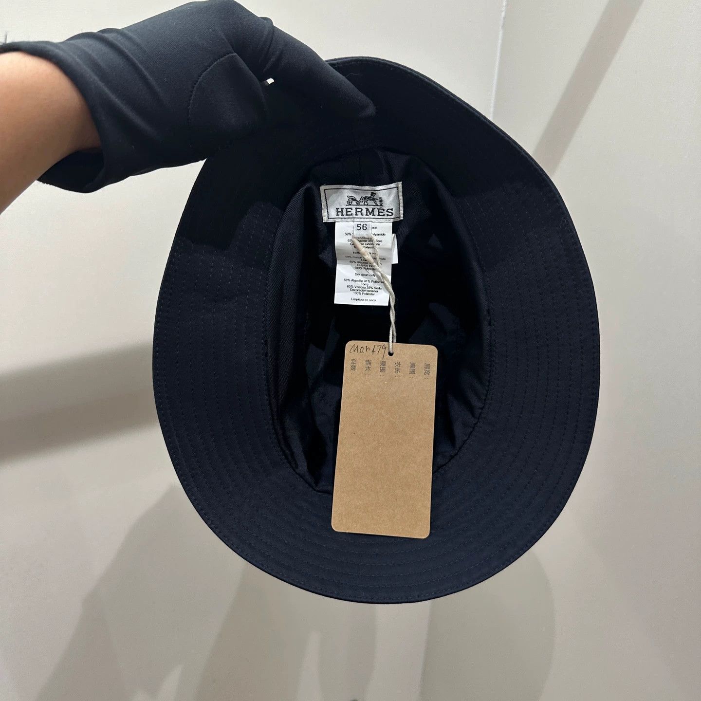 Hermes Hermes mar479 cashew flower logo buckle fisherman 56 Size ONE SIZE - 4 Thumbnail