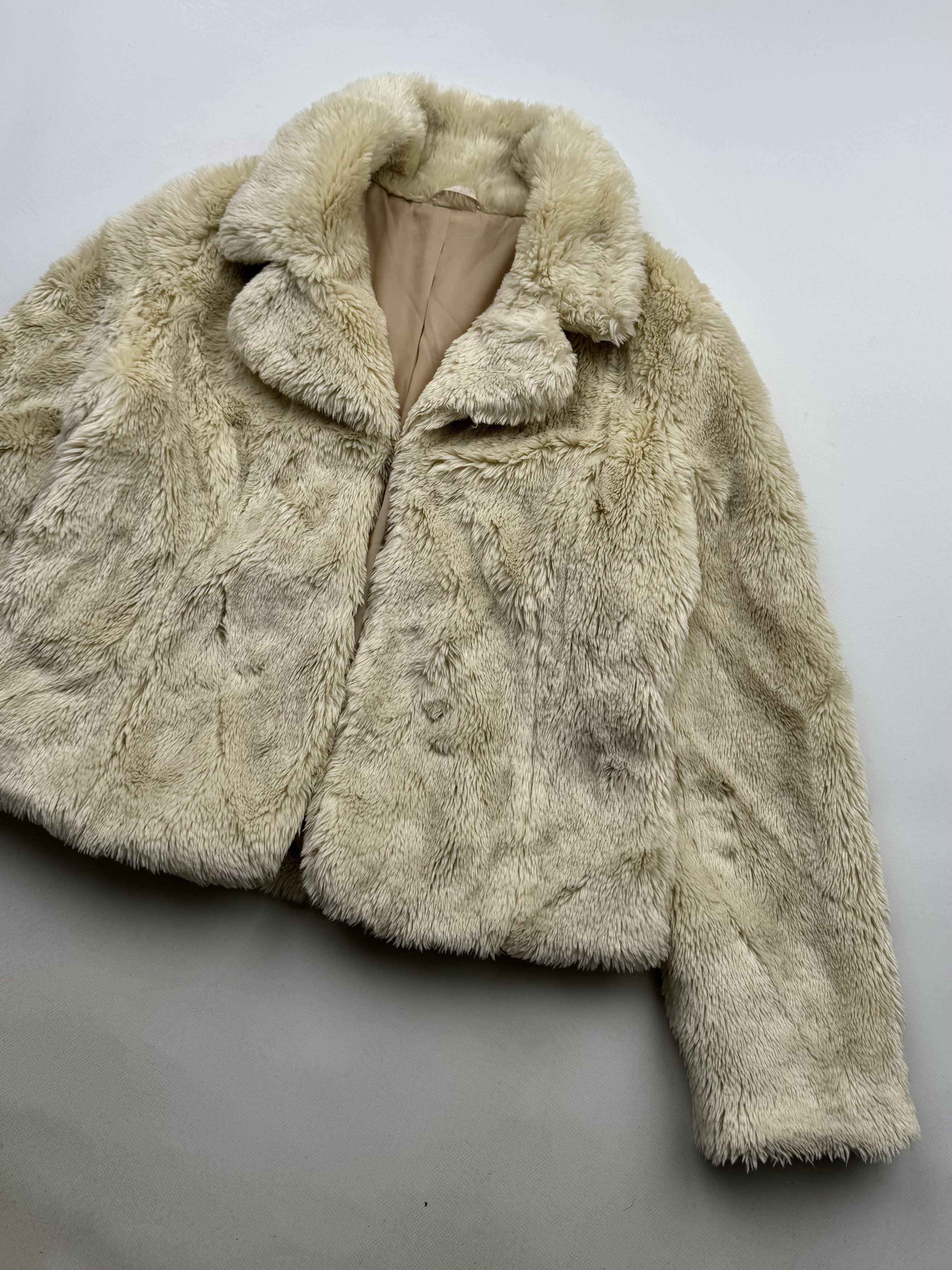 Japanese Brand 00's Faux Fur Coat B60 E2(V419) Size M / US 6-8 / IT 42-44 - 3 Thumbnail