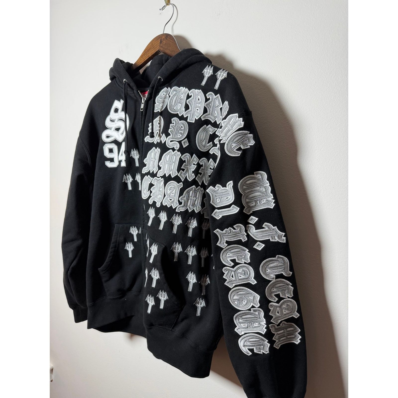 Supreme Supreme Black League Champs Zip-Up Hoodie | Grailed