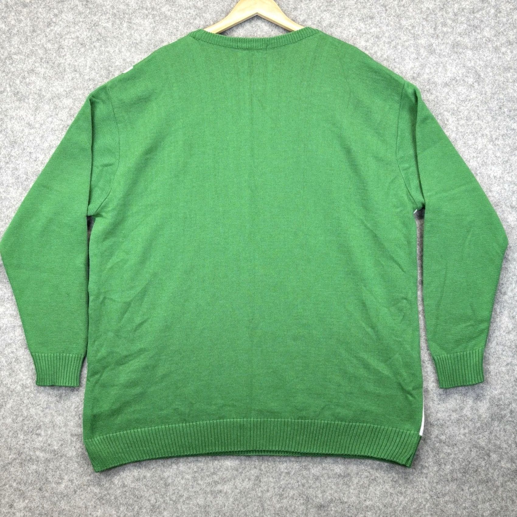 Vintage Santa Warrior Green Christmas Jumper Size 5XL Mens New With Defects Xmas Festive Style Pullover Size US XXL / EU 58 / 5 - 2 Thumbnail