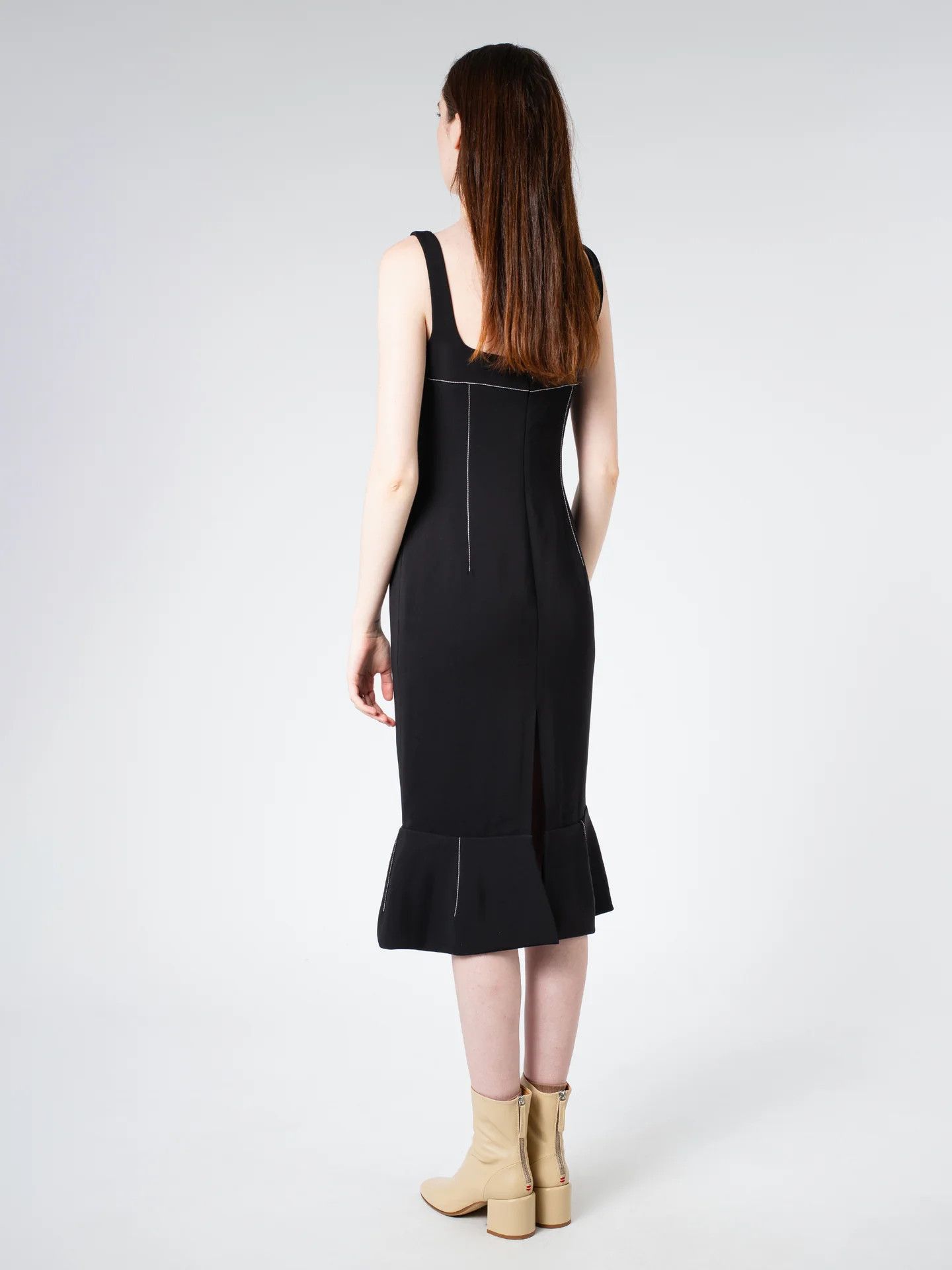 Marni o1y1025 Midi Dress in Black Size S / US 4 / IT 40 - 3 Thumbnail