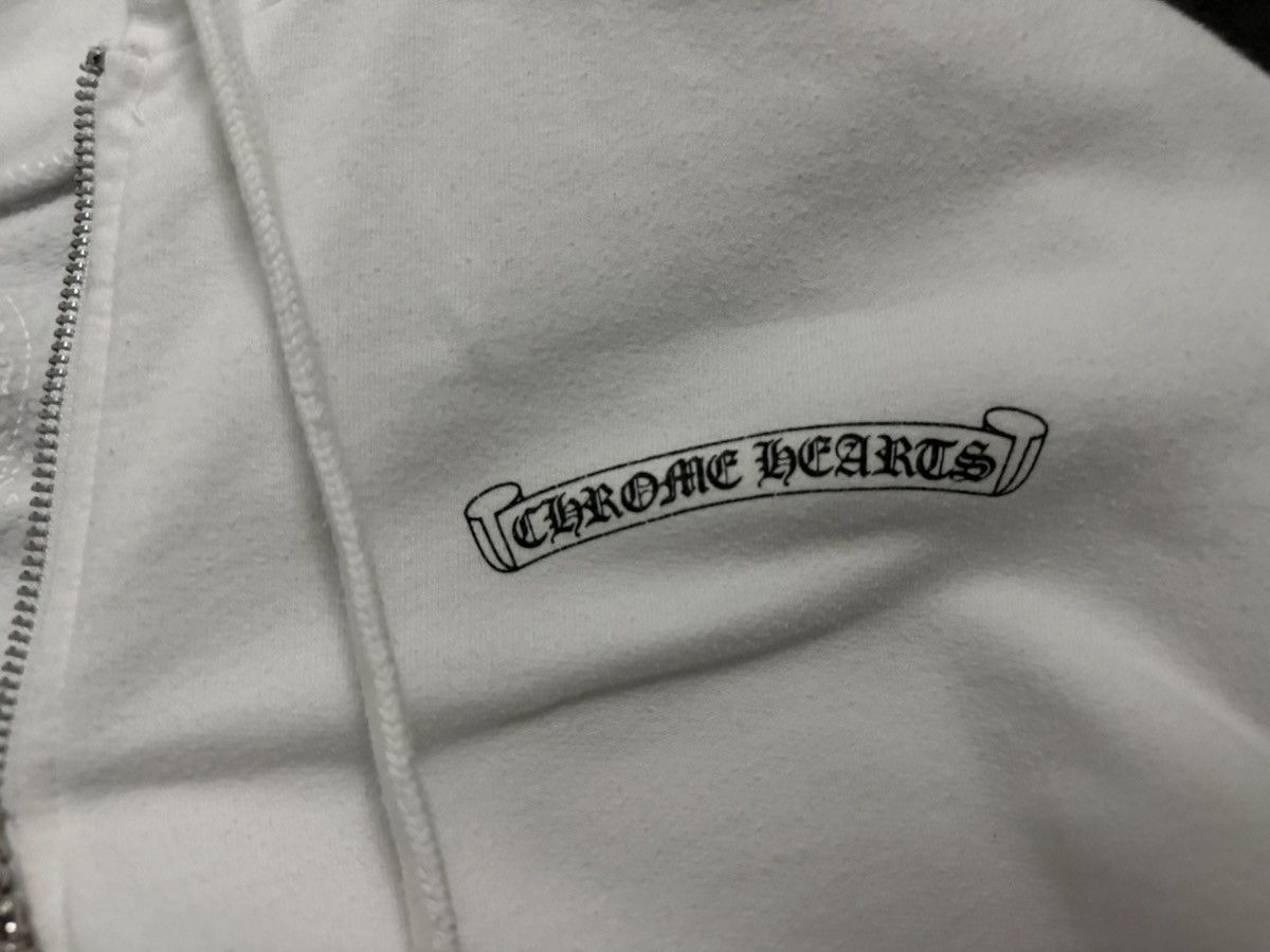 Chrome Hearts Chrome Hearts White Scroll Zip Hoodie Size US M / EU 48-50 / 2 - 4 Thumbnail