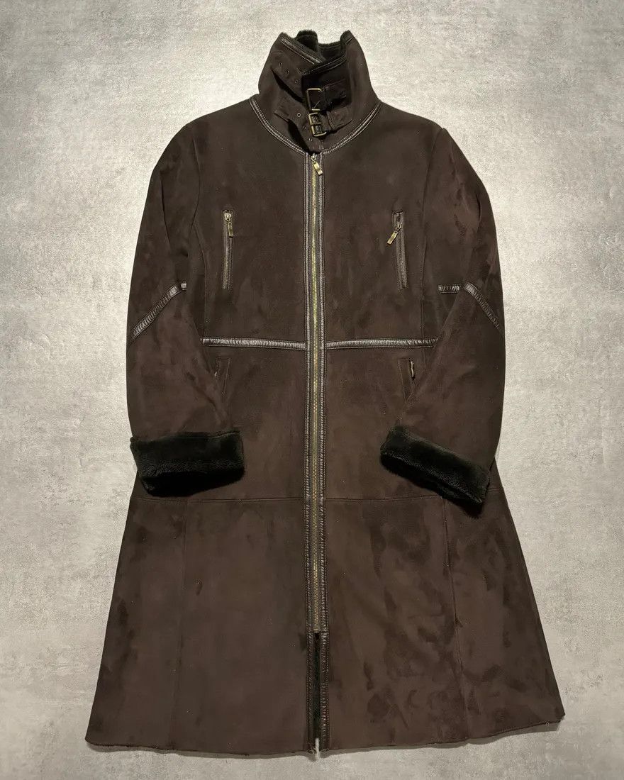 Balmain × Vintage Balmain Brown Trench Suede Leather Fur Coat Size S / US 4 / IT 40 - 3 Thumbnail
