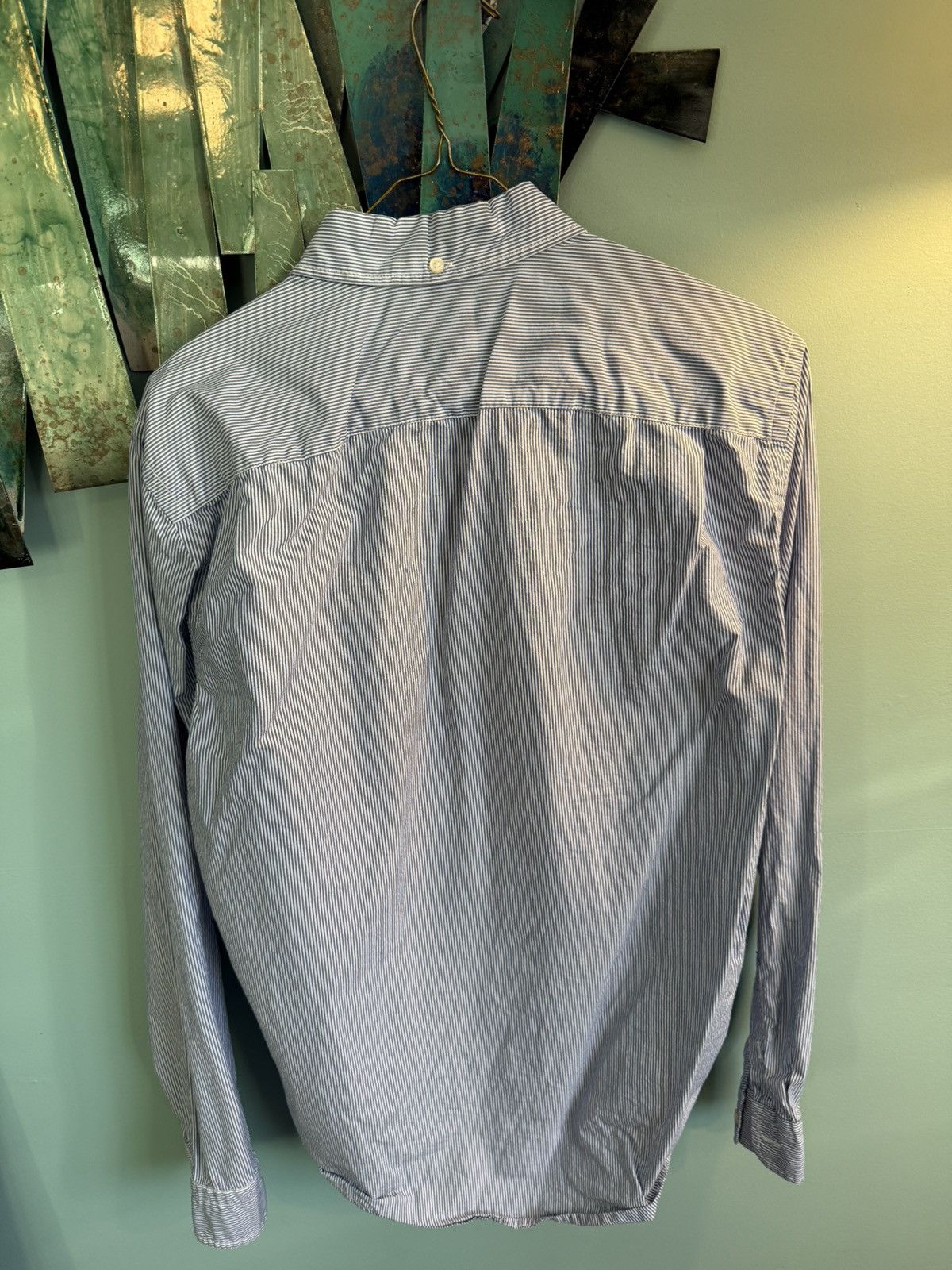 Gap GAP BLUE AND WHITE PINSTRIPE BUTTON UP Size US M / EU 48-50 / 2 - 3 Thumbnail