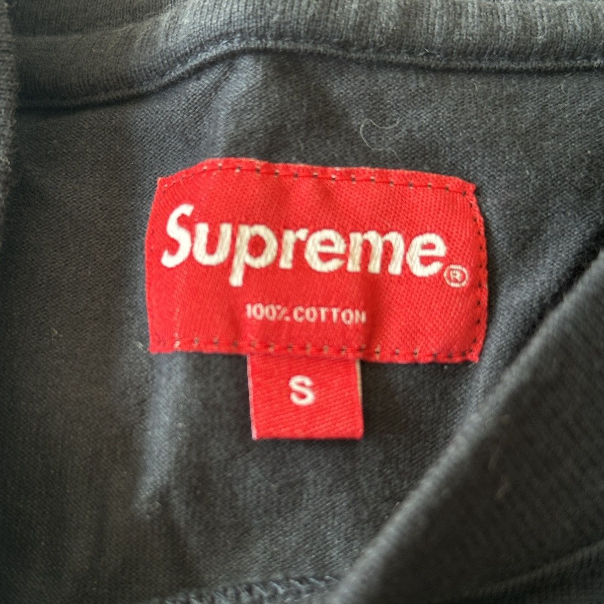 Supreme Supreme Pocket Mesh Stripe Pocket Tee - Navy Blue - Size S Size US S / EU 44-46 / 1 - 3 Thumbnail