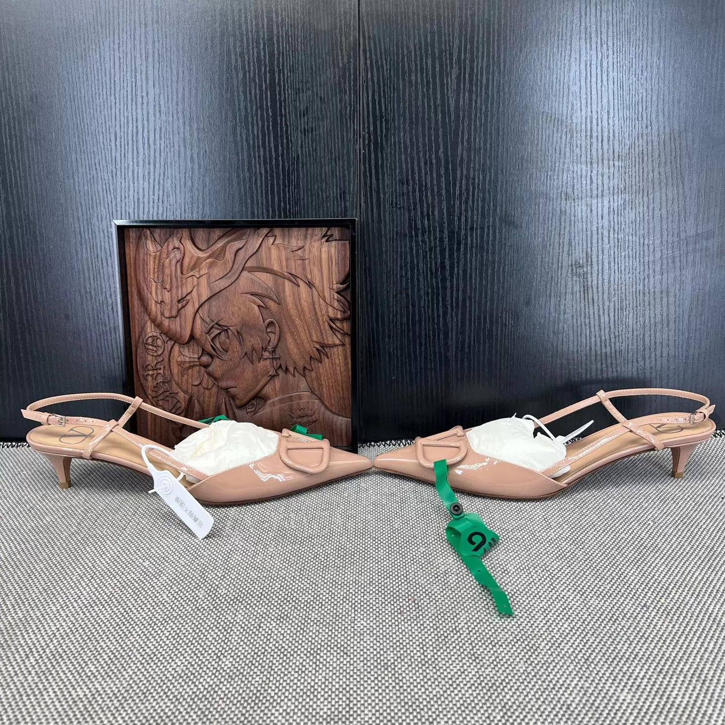 Valentino Valentino Pointed Toe Nude Heels 39.5 with box Size US 9 / IT 39 - 3 Thumbnail