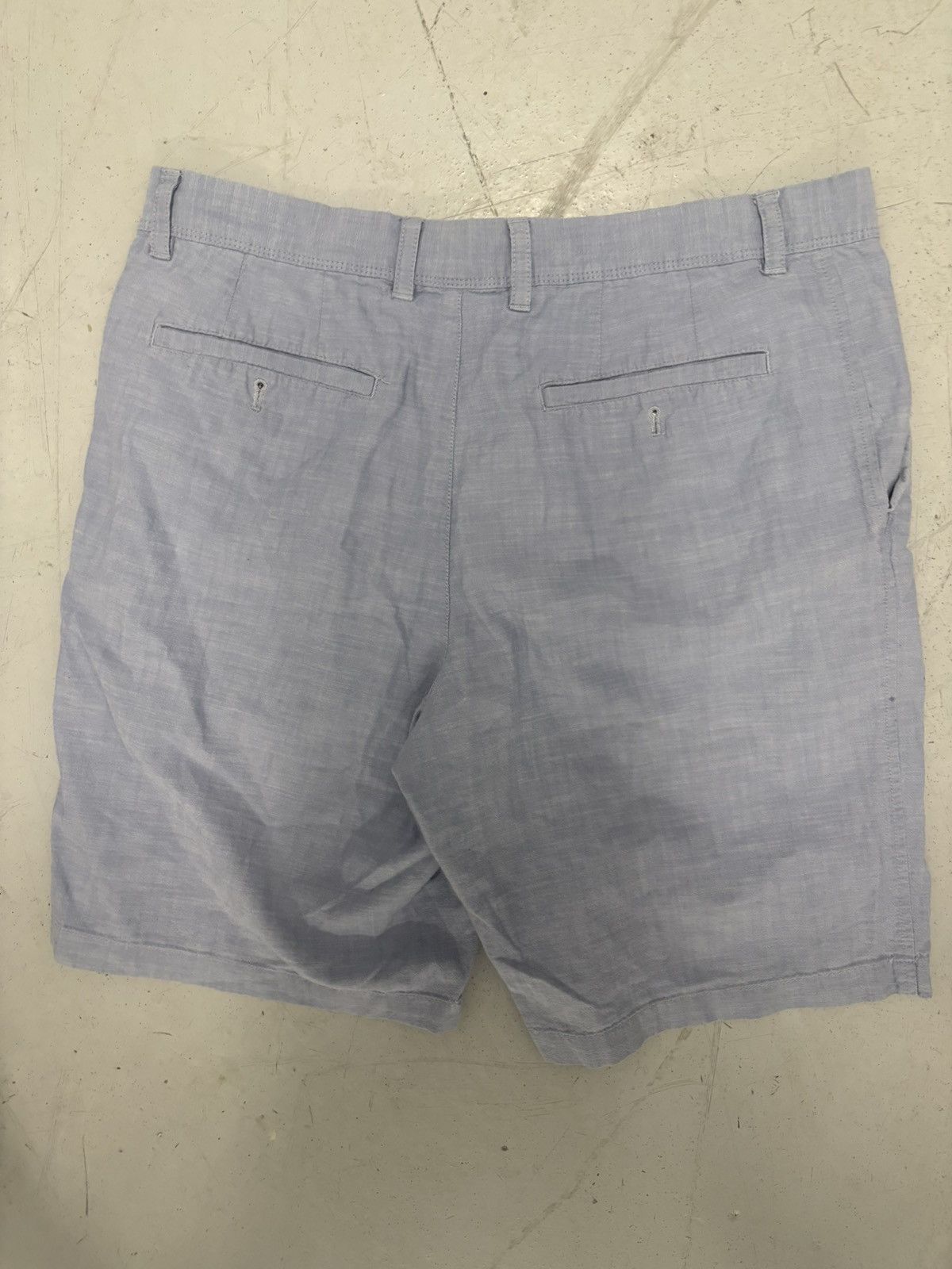 Van Heusen Van Heusen Men's Chino Shorts Light Blue Linen Flat Front Size US 36 / EU 52 - 3 Thumbnail