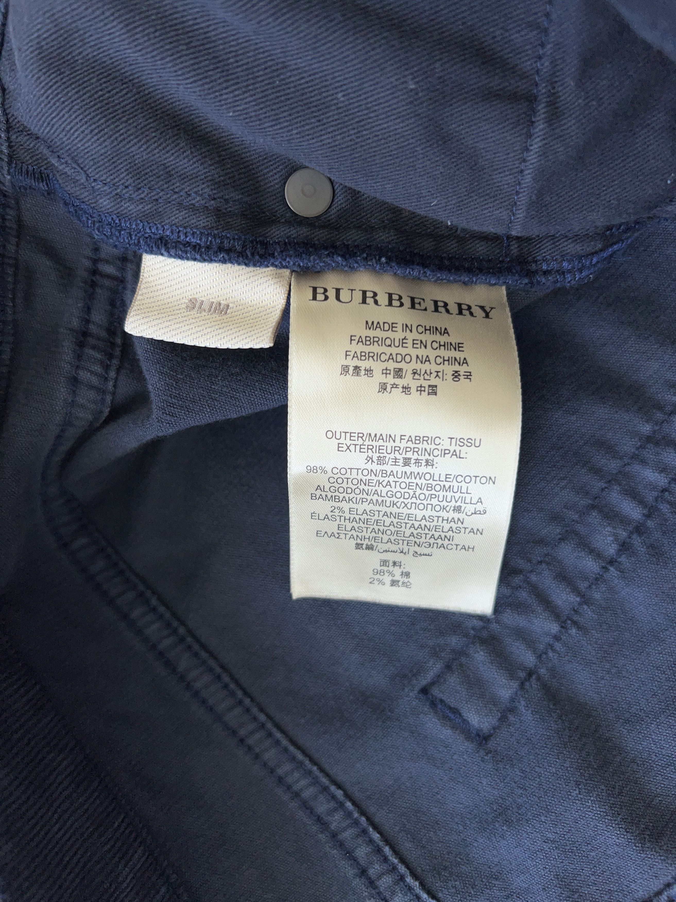 Burberry × Designer Brit Corduroy Chino Pants Trousers Navy Blue Size W35 L34 Size US 35 - 6 Thumbnail