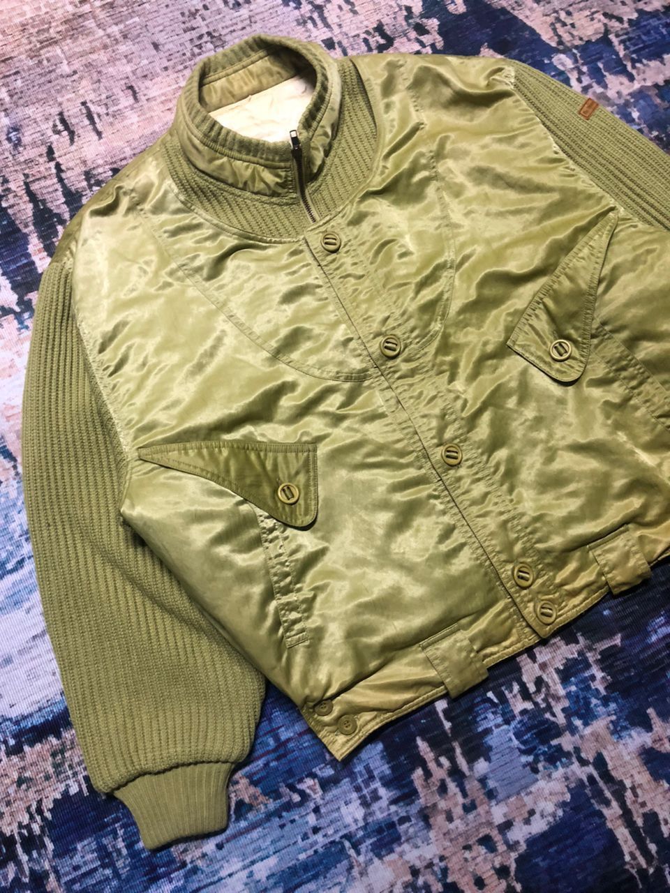 Sports Specialties Vintage Pia Sports Knitted Nylon Bomber Jacket Rare Design Size US XL / EU 56 / 4 - 12 Thumbnail